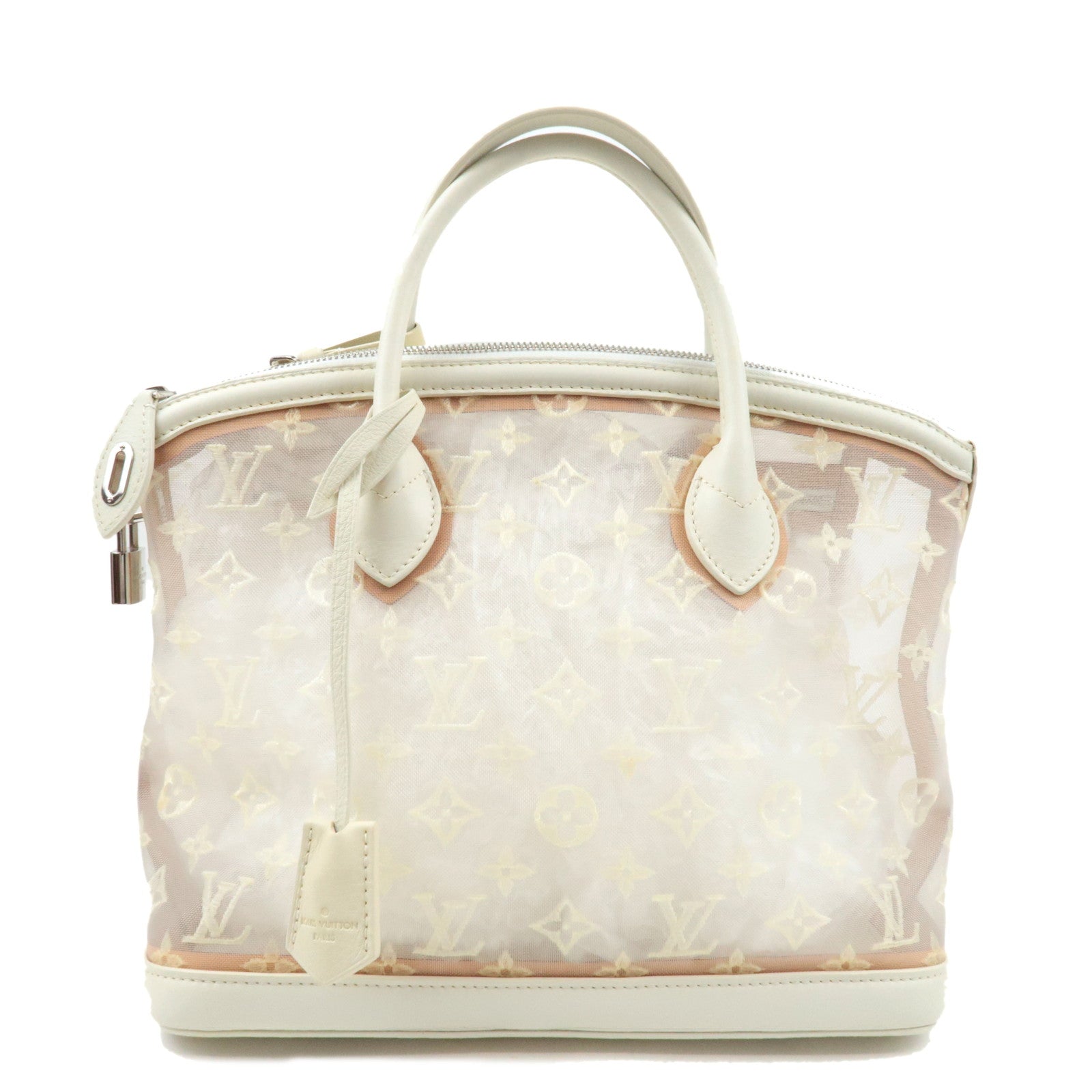 Louis Vuitton Monogram Transparence Lock It Hand Bag White M40699 FO1112 *Dust Bag, Key Lock, Crochette75853