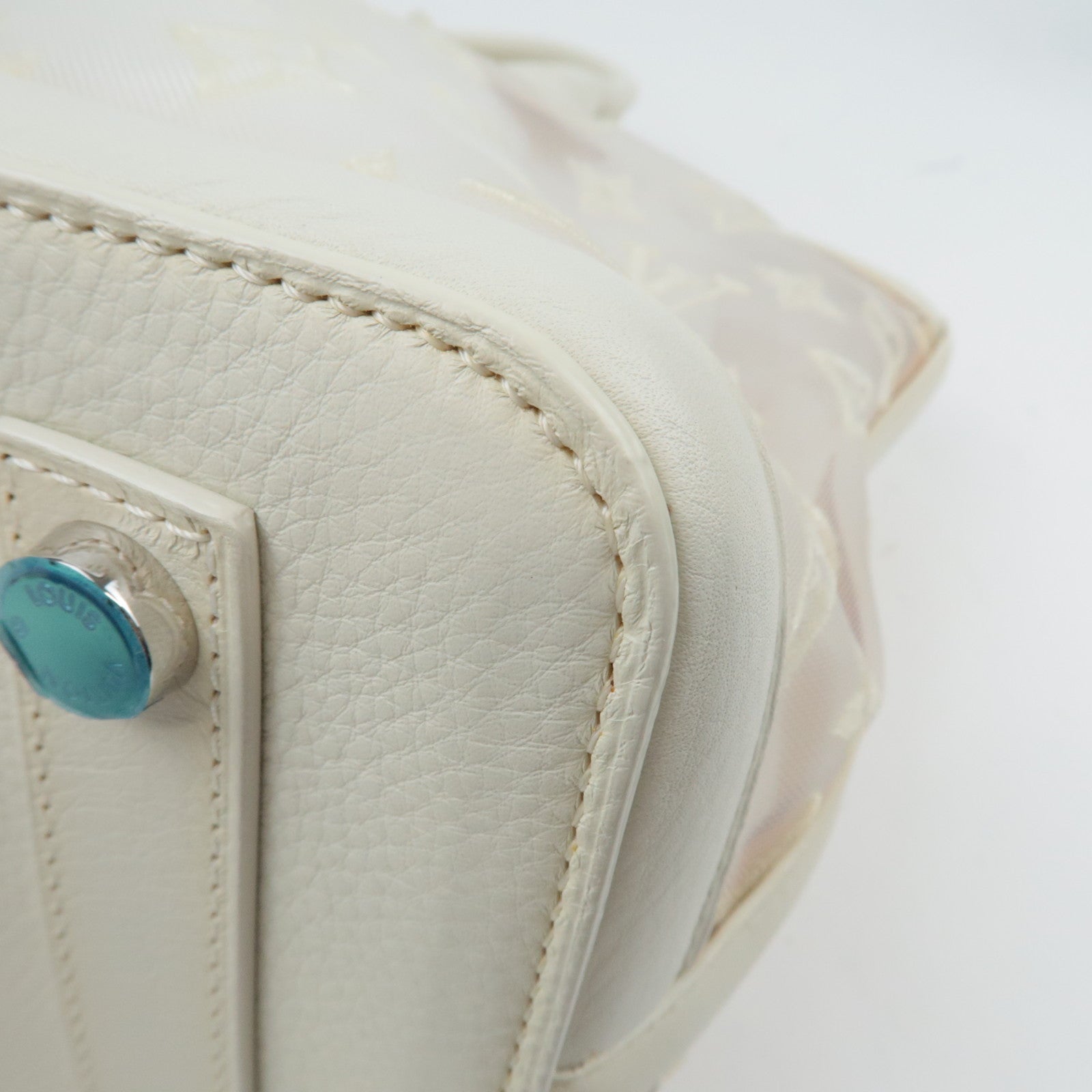 Louis Vuitton Monogram Transparence Lock It Hand Bag White M40699 FO1112 *Dust Bag, Key Lock, Crochette