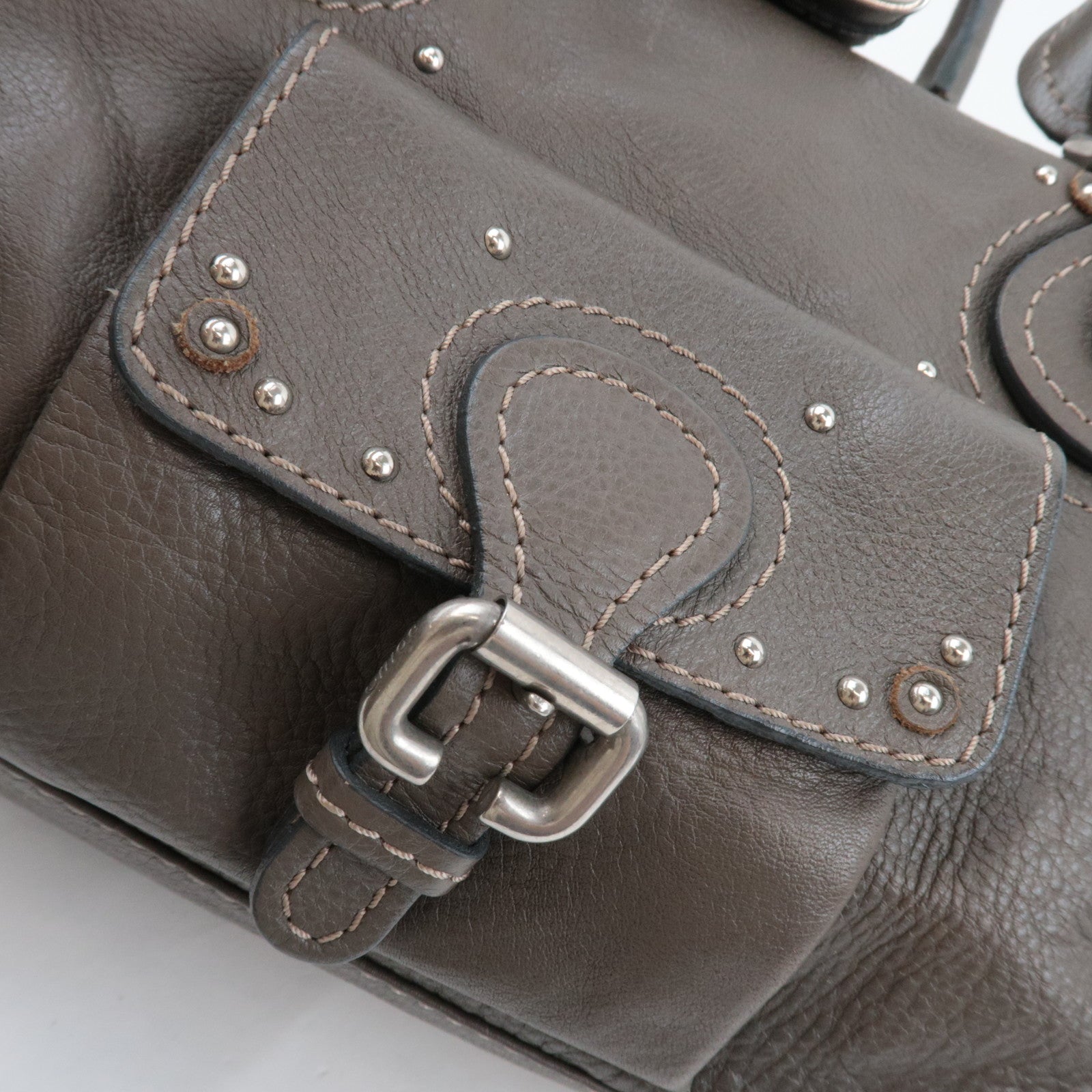 Chloe Paddington Handbag Leather Gray *Key Lock