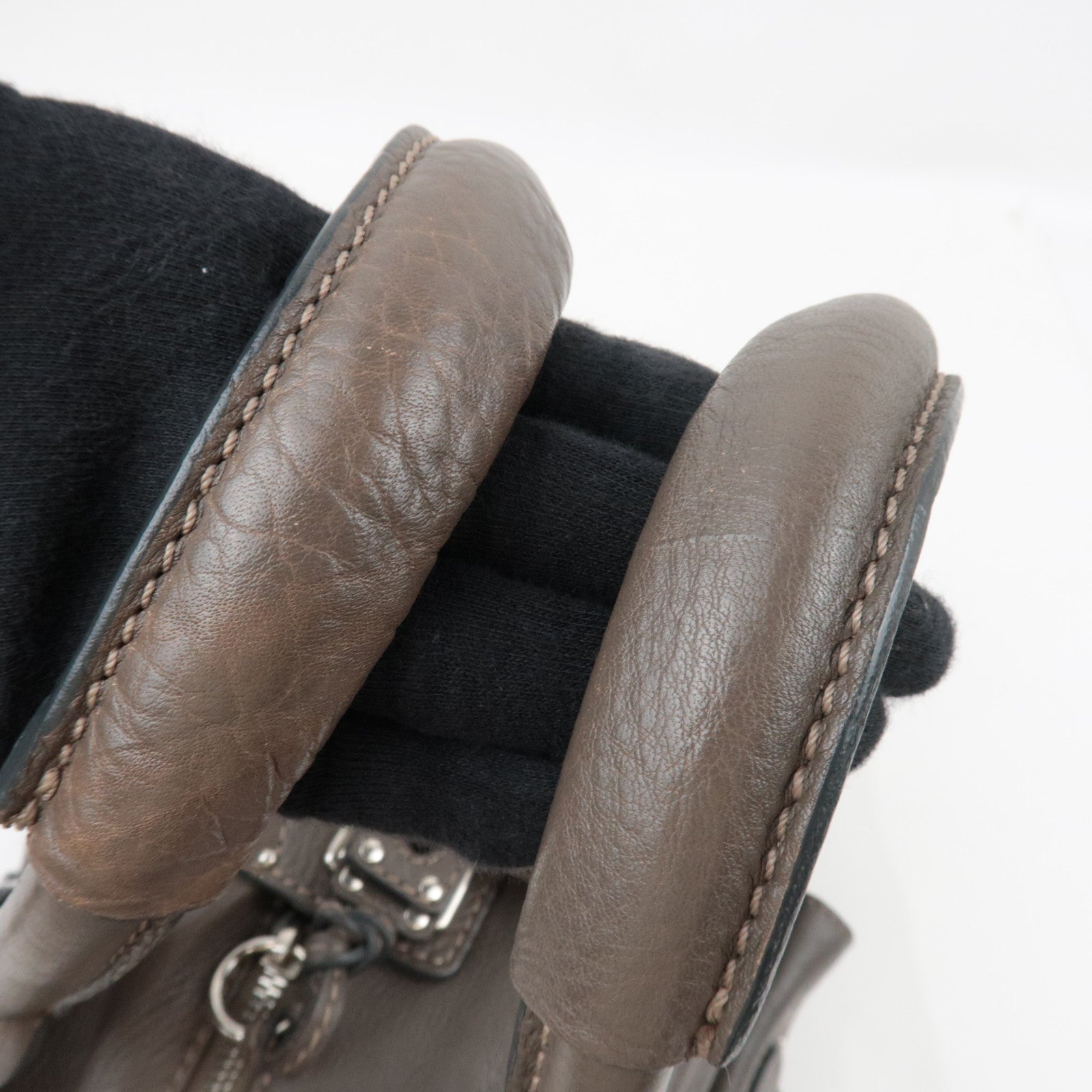 Chloe Paddington Handbag Leather Gray *Key Lock