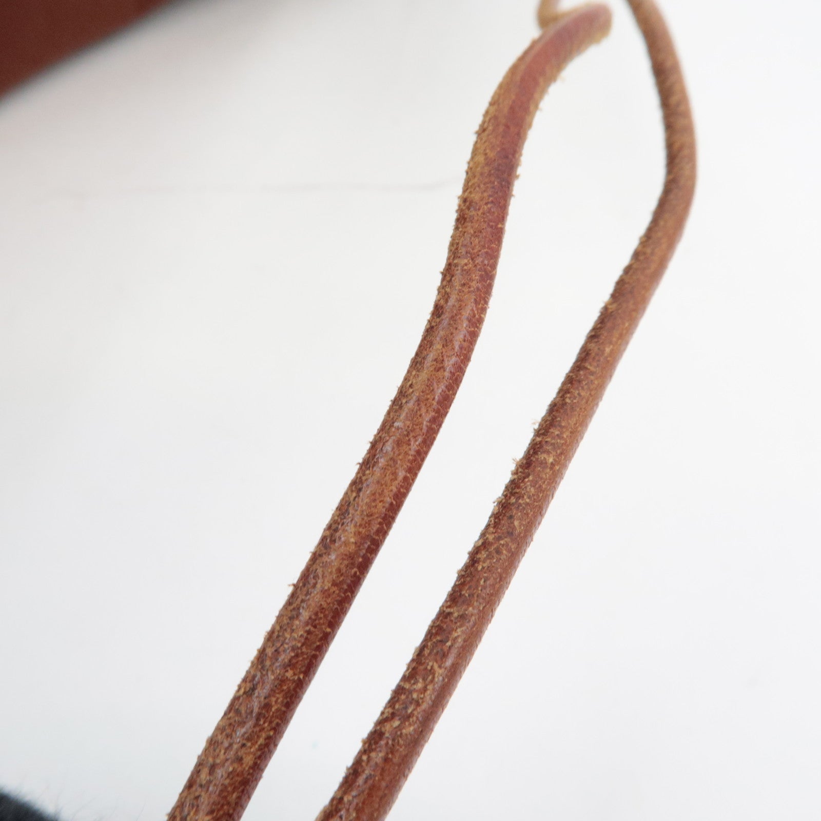 HERMES Porochon Mimil GM Shoulder Bag Canvas Leather Brown