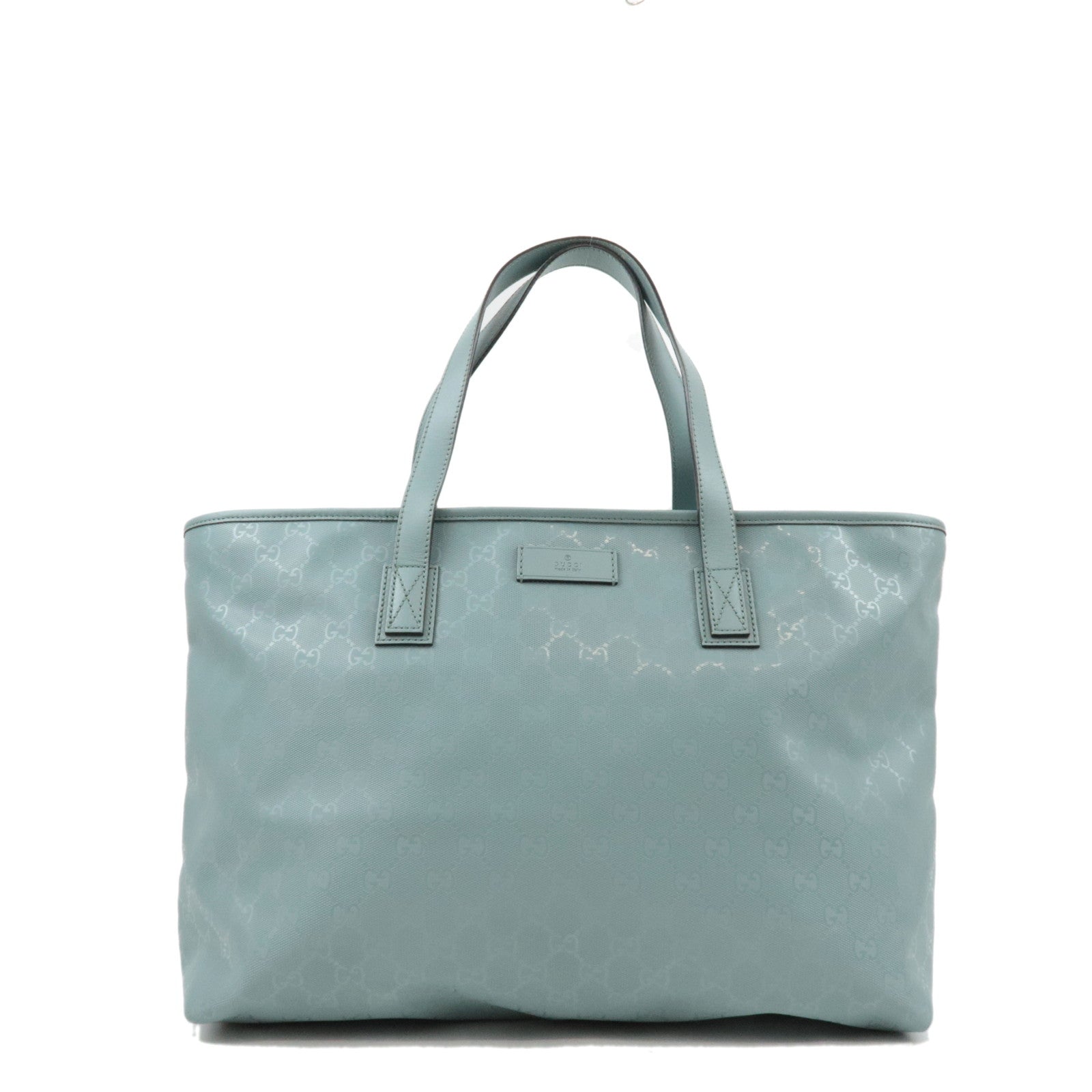 GUCCI Tote Bag GG Imprime Leather Light Blue 21113775965