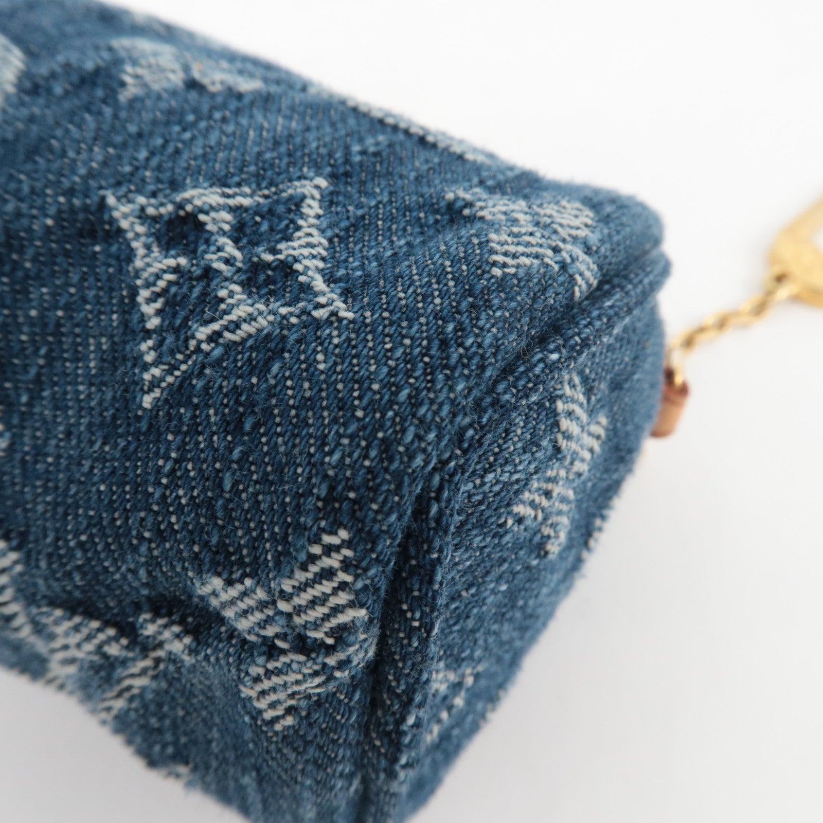 Louis Vuitton Monogram Denim Pouch for Trousse Speedy PM Mini Pouch Blue M95082 TH1026 *Box, Dust bag