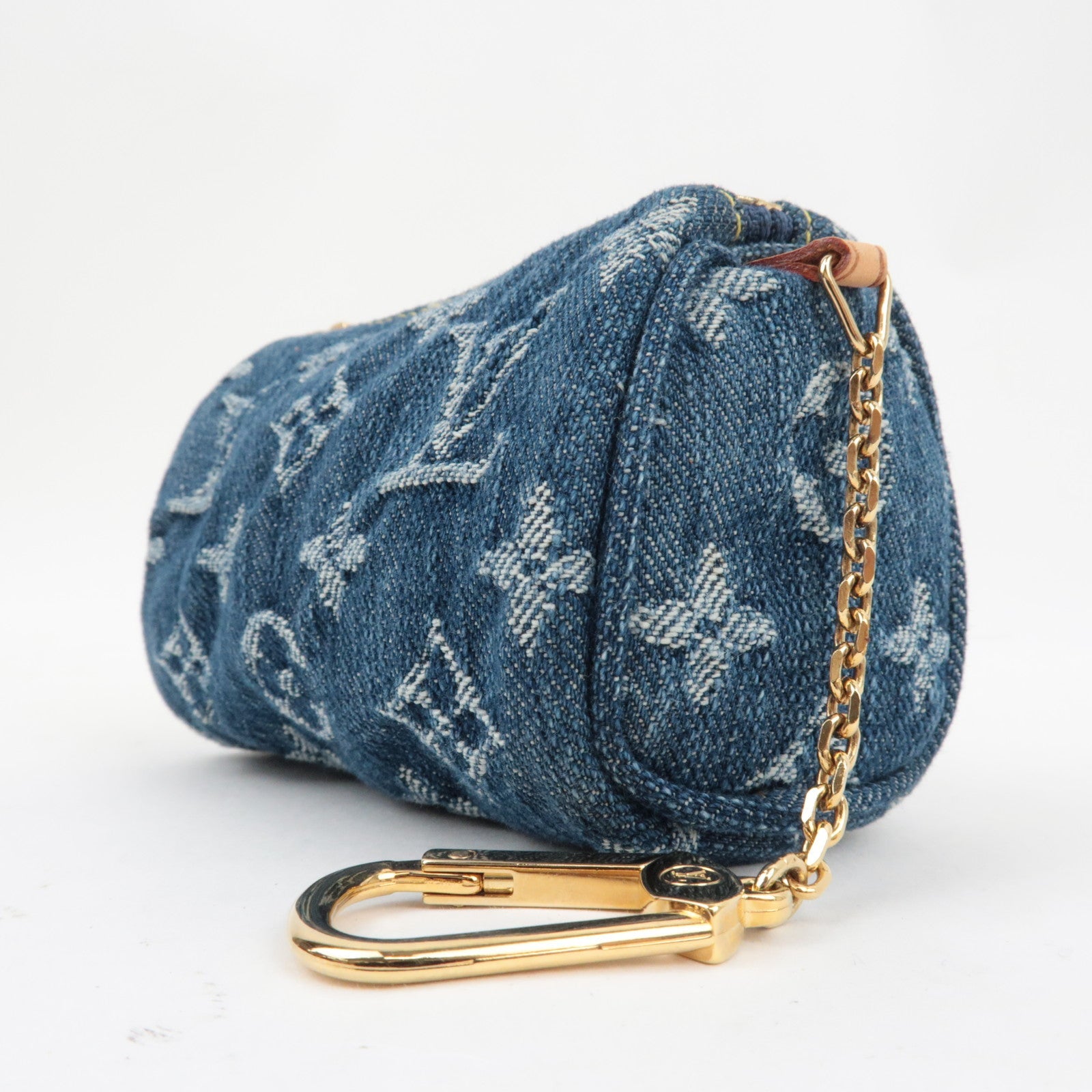 Louis Vuitton Monogram Denim Pouch for Trousse Speedy PM Mini Pouch Blue M95082 TH1026 *Box, Dust bag