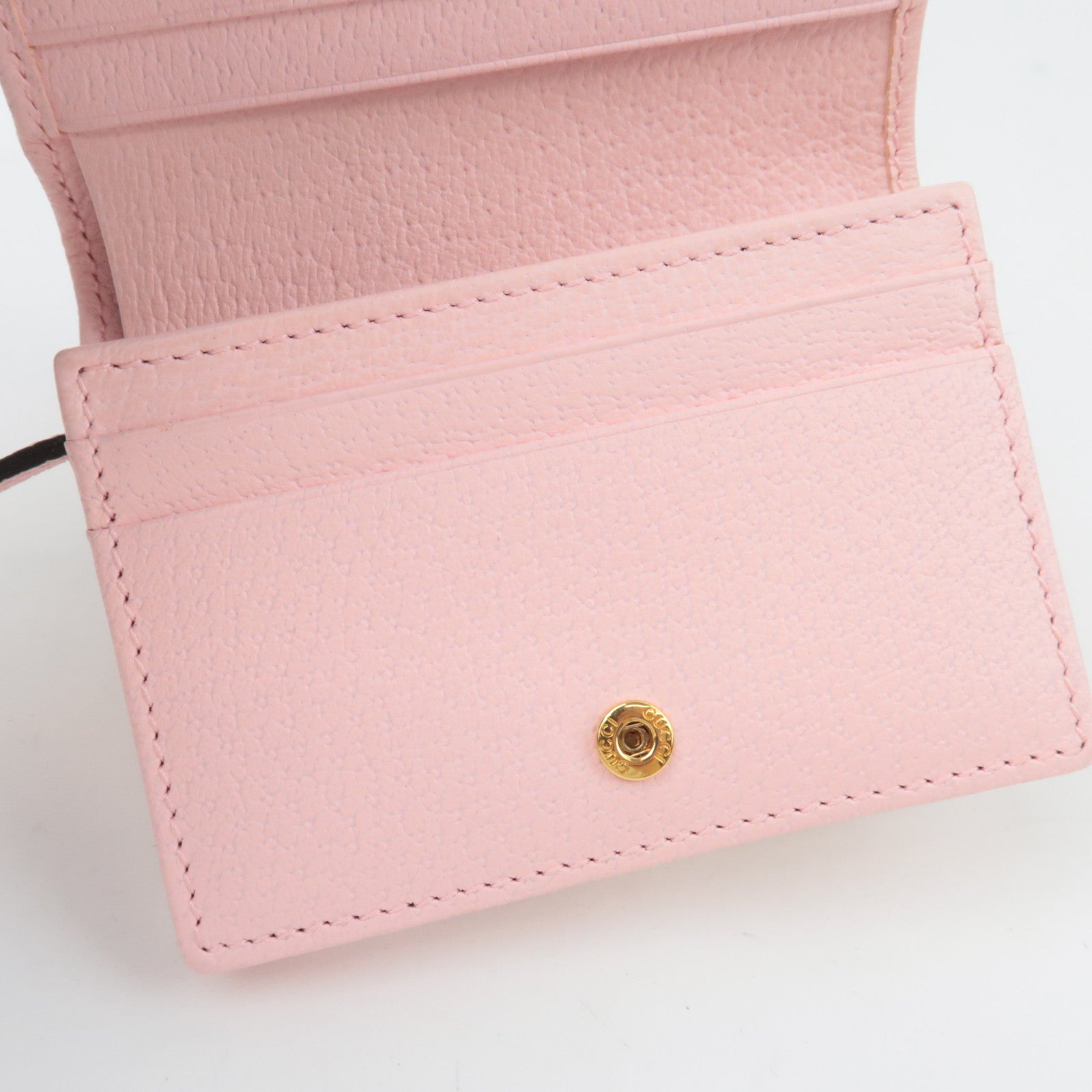 GUCCI GG Marmont Flora Bi-Fold Wallet Japan Limited Canvas Leather Pink 577347 *Box, Dust bag