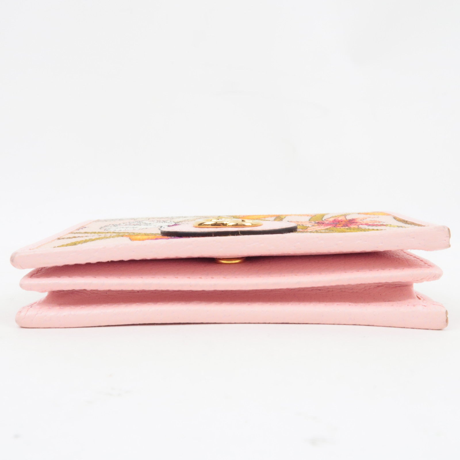 GUCCI GG Marmont Flora Bi-Fold Wallet Japan Limited Canvas Leather Pink 577347 *Box, Dust bag