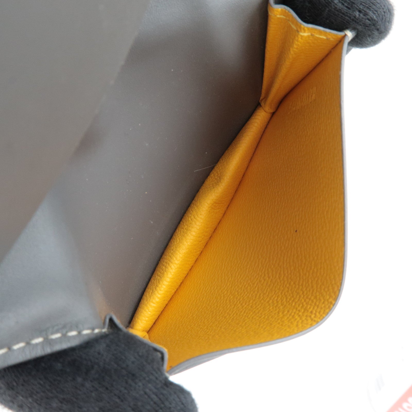 GOYARD Herringbone Saint Pierre Card Case Business Card Holder PVC Gray