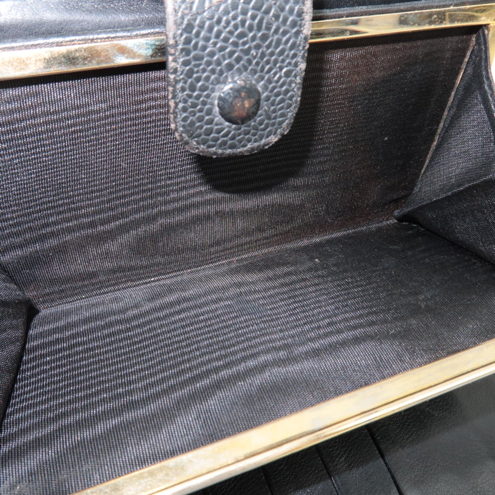 CHANEL Coco Mark Bi-Fold Long Wallet Caviar Skin Black 3338507