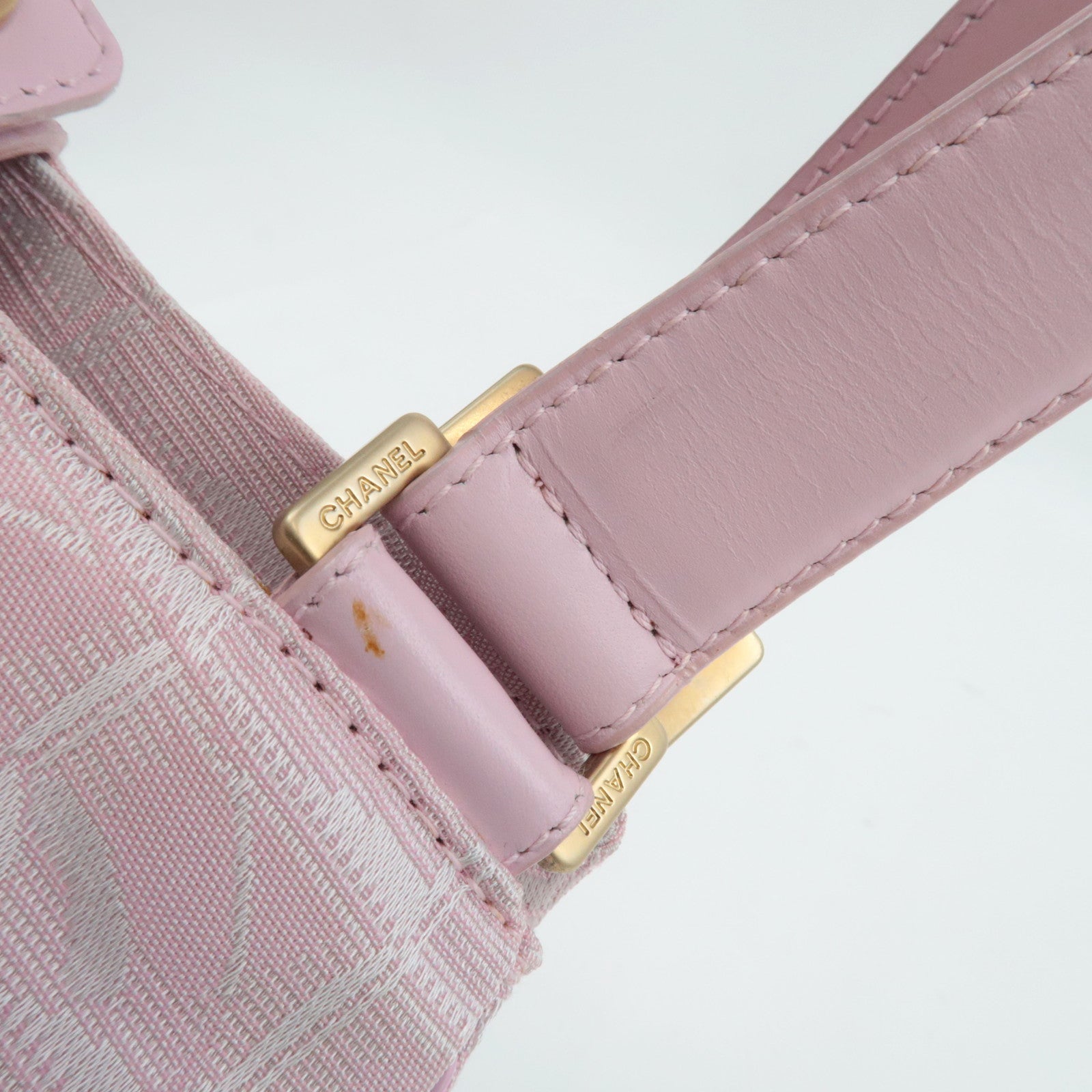 CHANEL New Travel Line Tote Bag Nylon Jacquard Leather Pink A20518 8051845 *Dust Bag