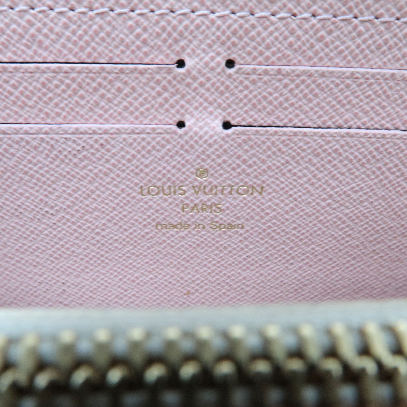 Louis Vuitton Damier Azur Portefeuille Clemence Long Wallet Rose Ballerine N61264 GI1138 *Box, Dust bag