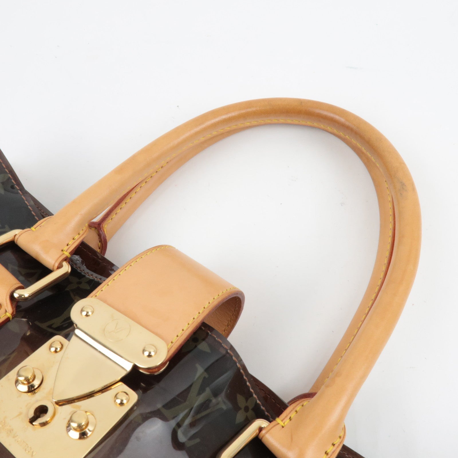 Louis Vuitton Monogram Vinyl Neo Cabas Ambre MM Tote Bag Vinyl Brown M92504 CE0064 *Keys, Crochette