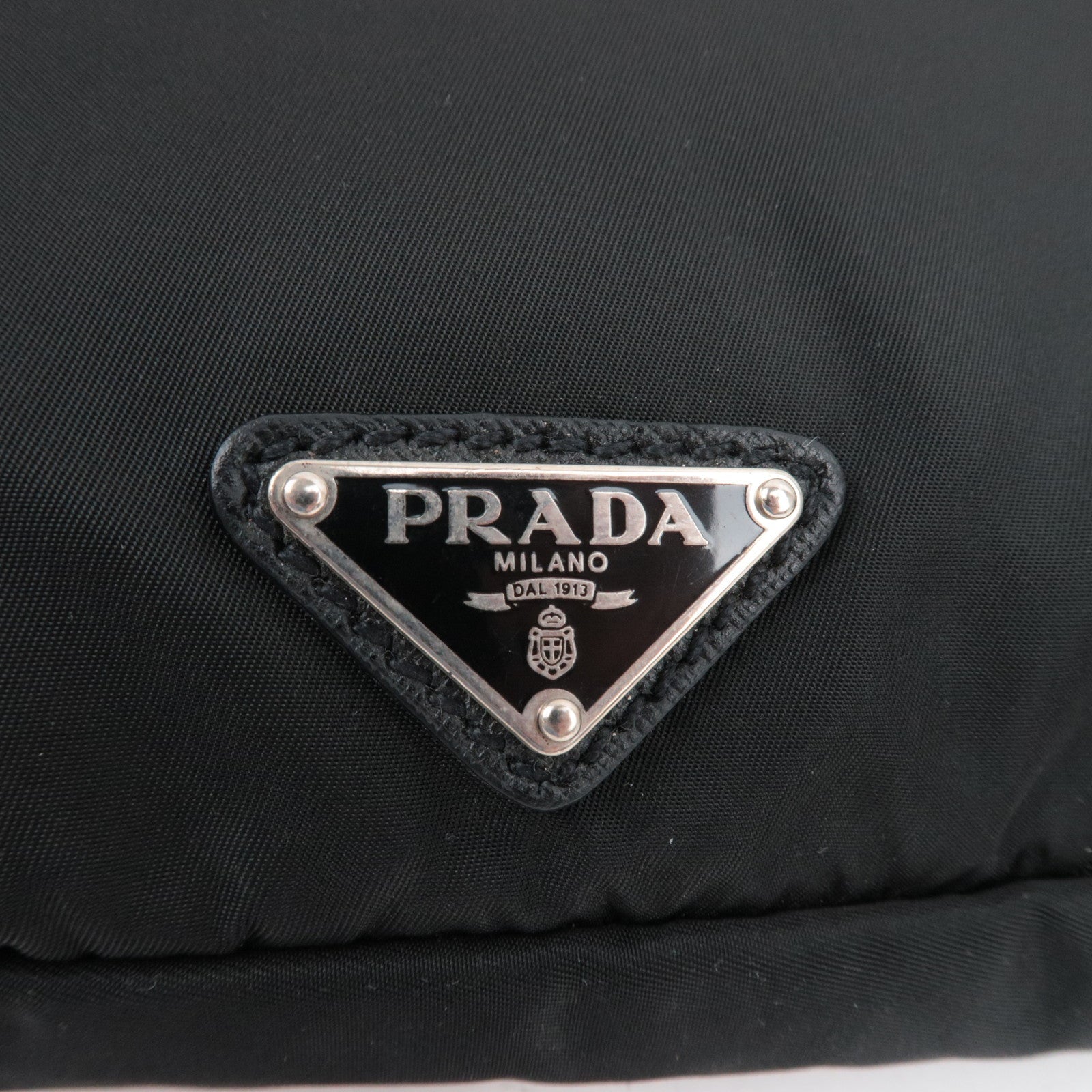 PRADA Laptop Case Clutch Bag Bag In Bag Nylon Leather Black