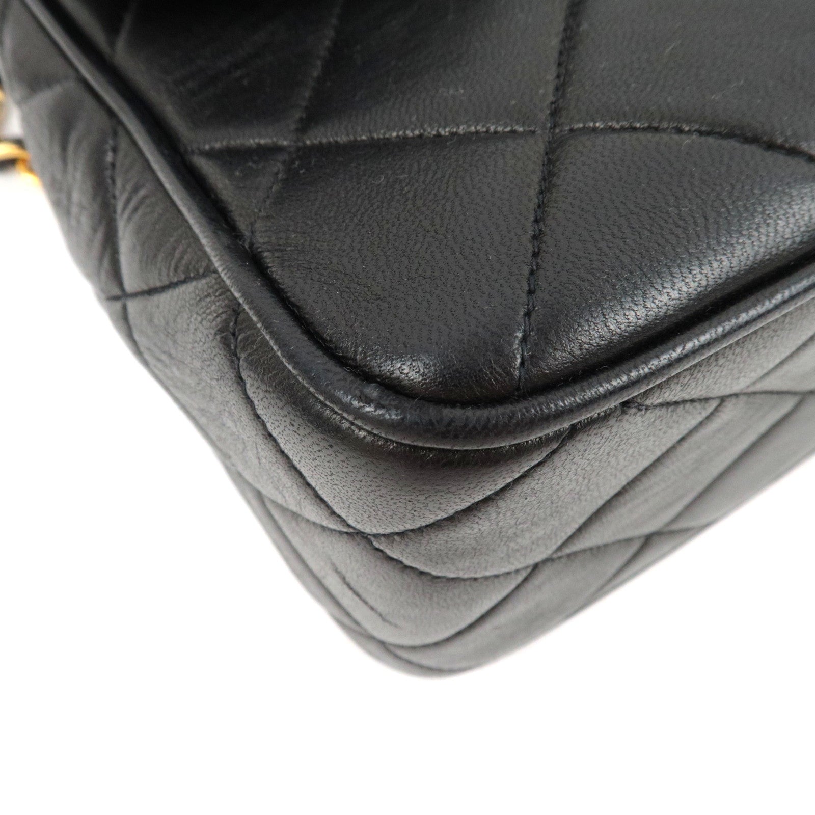 CHANEL Big Coco Matelasse Chain Shoulder Bag Lambskin Black *Dust bag, G card