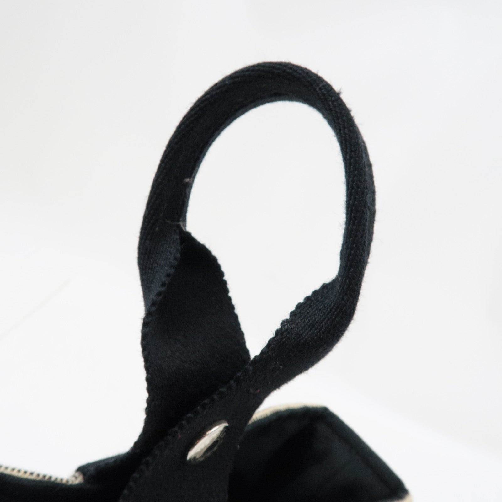 HERMES Saxo PM Hand bag Toile H Beige Black