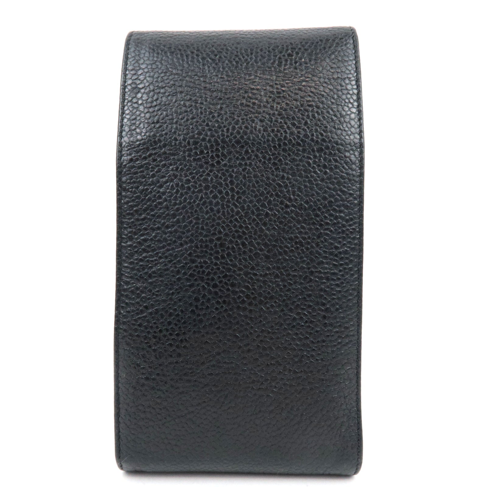CHANEL Cocomark Glasses Case Caviar Skin Black 3086616