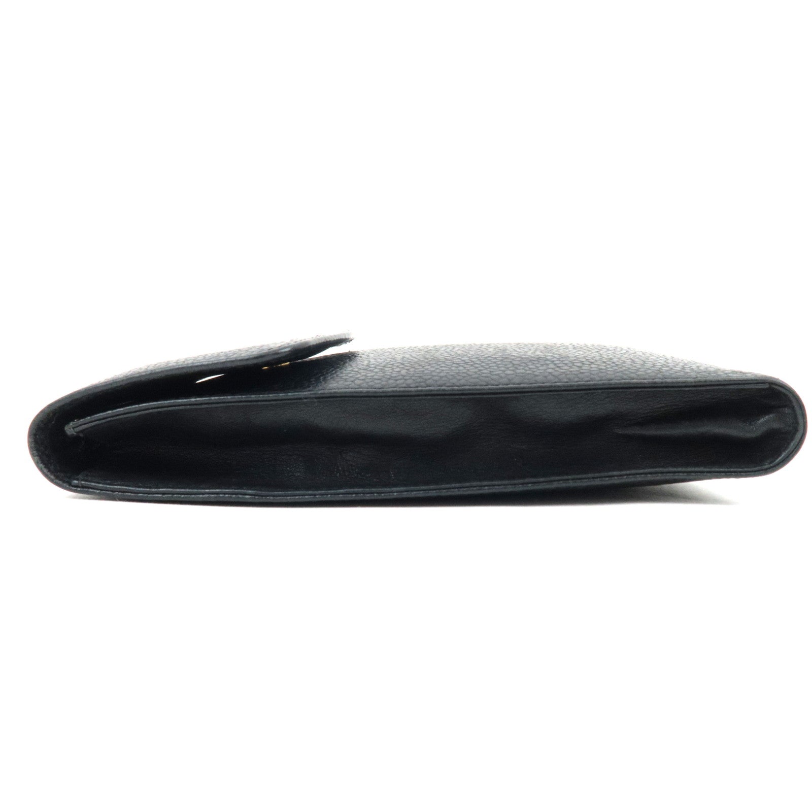 CHANEL Cocomark Glasses Case Caviar Skin Black 3086616