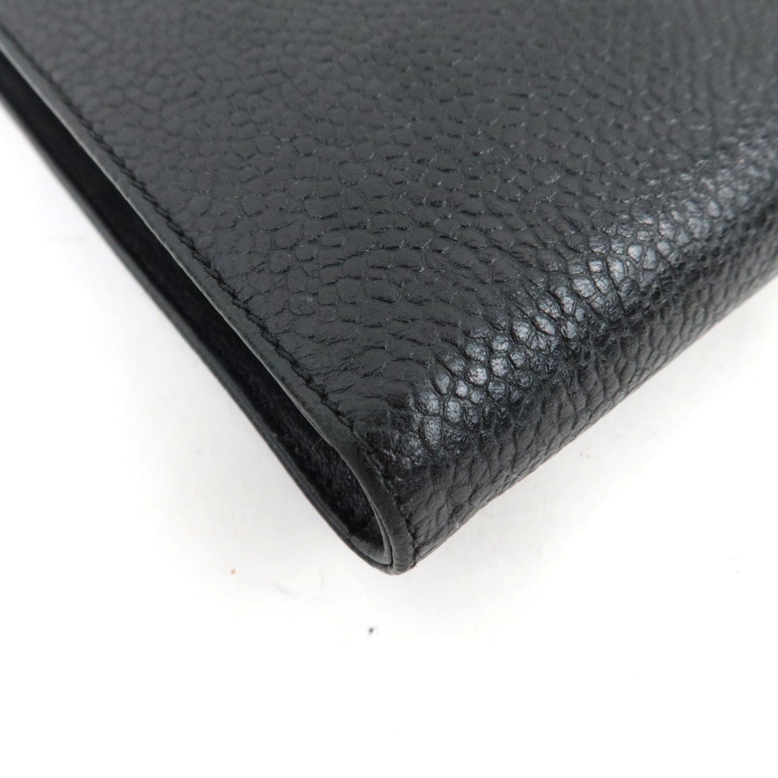 CHANEL Cocomark Glasses Case Caviar Skin Black 3086616