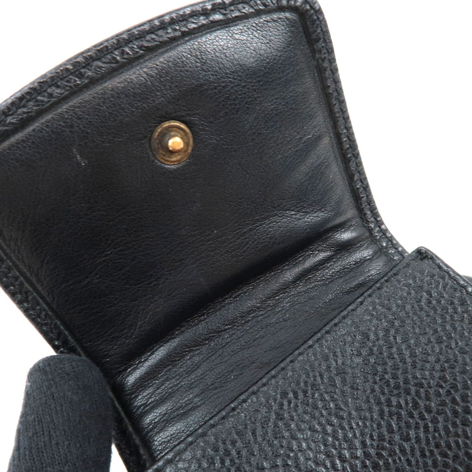 CHANEL Cocomark Glasses Case Caviar Skin Black 3086616