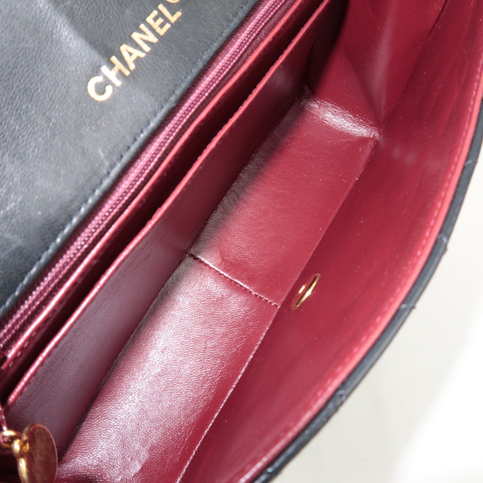 CHANEL Matelasse Chain Shoulder Bag Lambskin Black 1796686