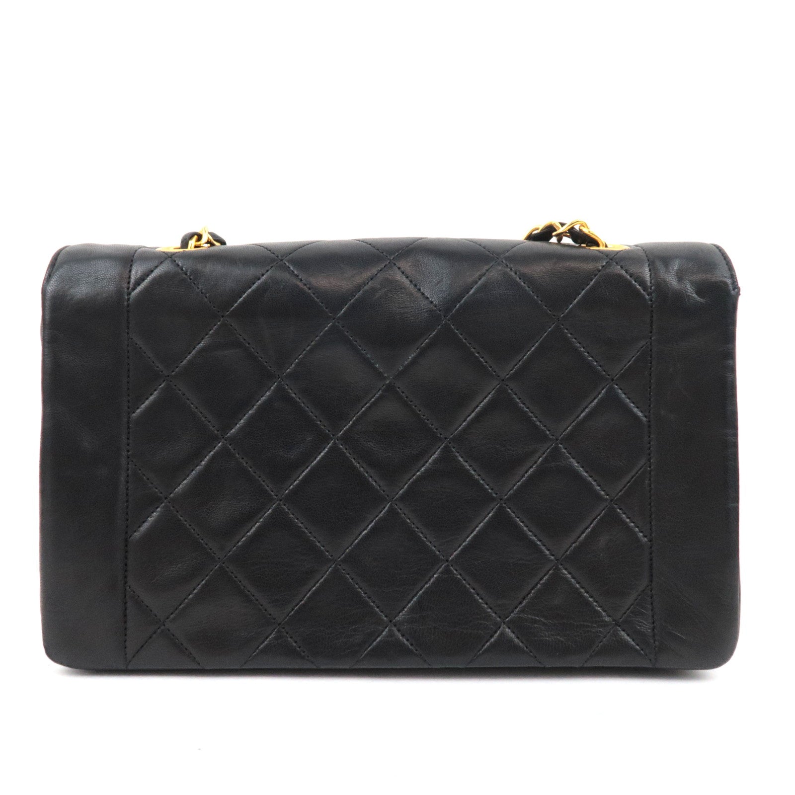 CHANEL Matelasse Chain Shoulder Bag Lambskin Black 1796686