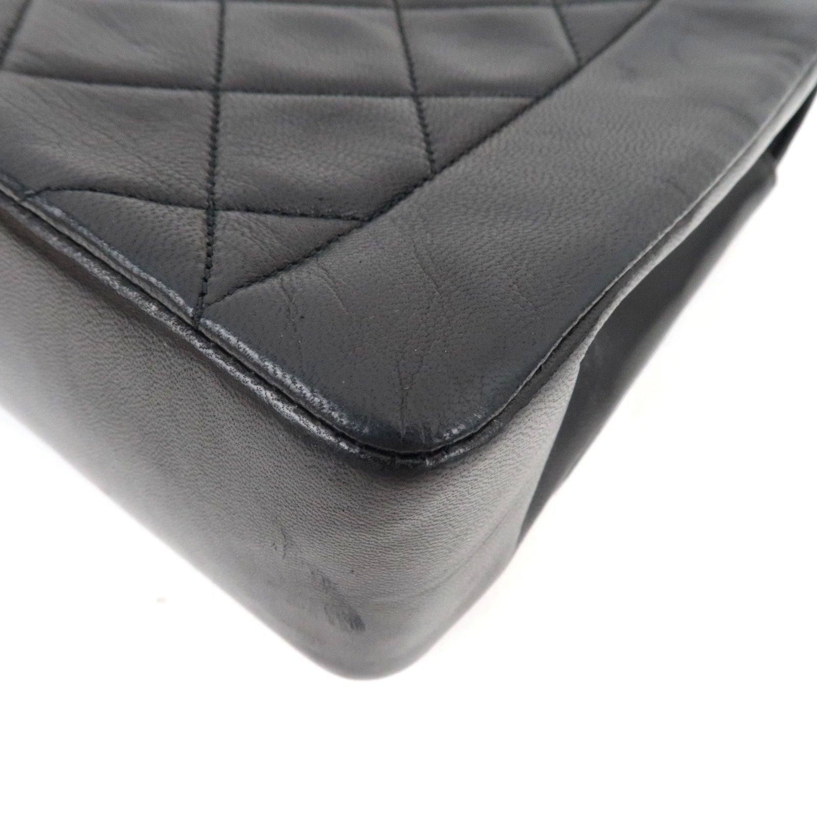 CHANEL Matelasse Chain Shoulder Bag Lambskin Black 1796686