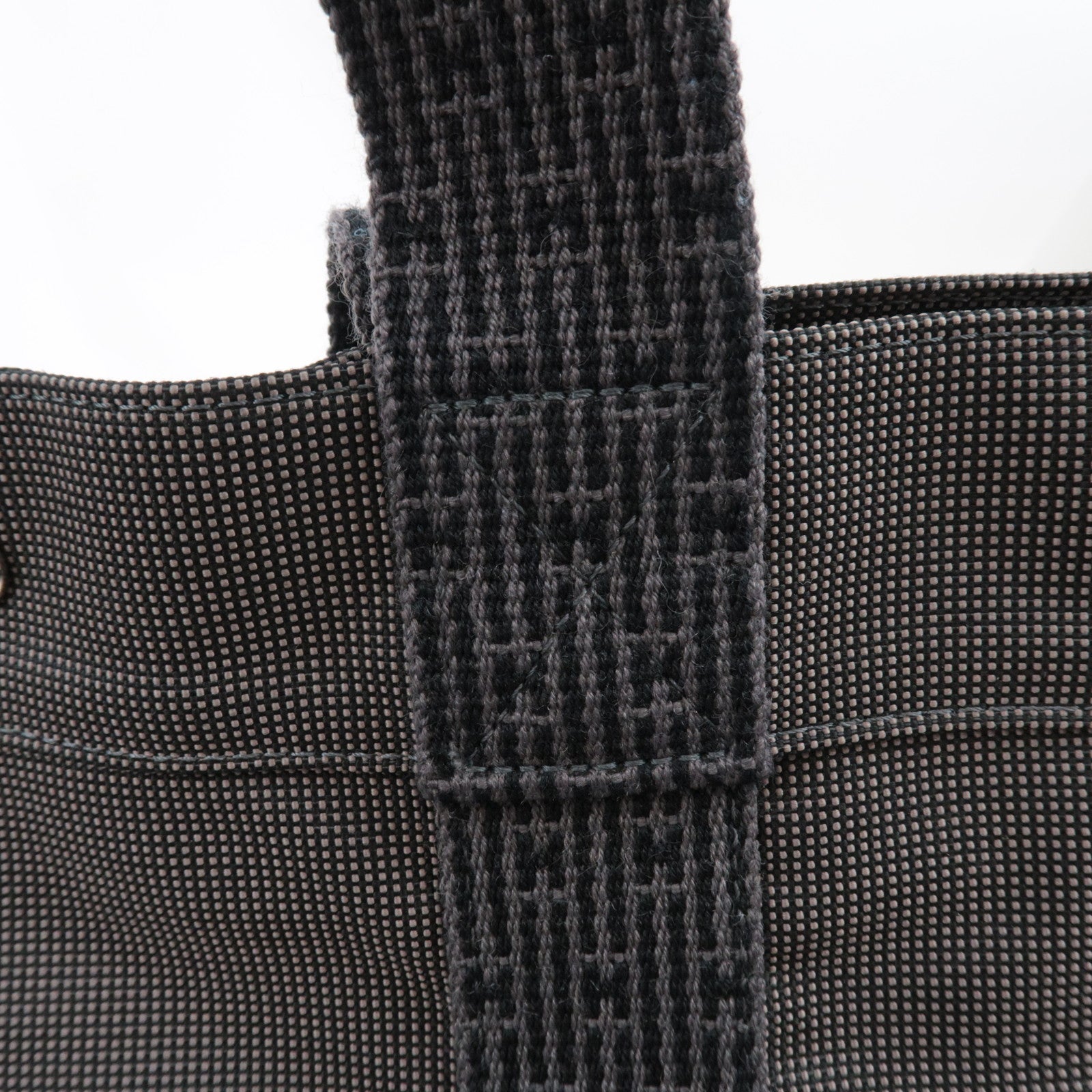 HERMES Her Line GM Tote Bag Canvas Gray