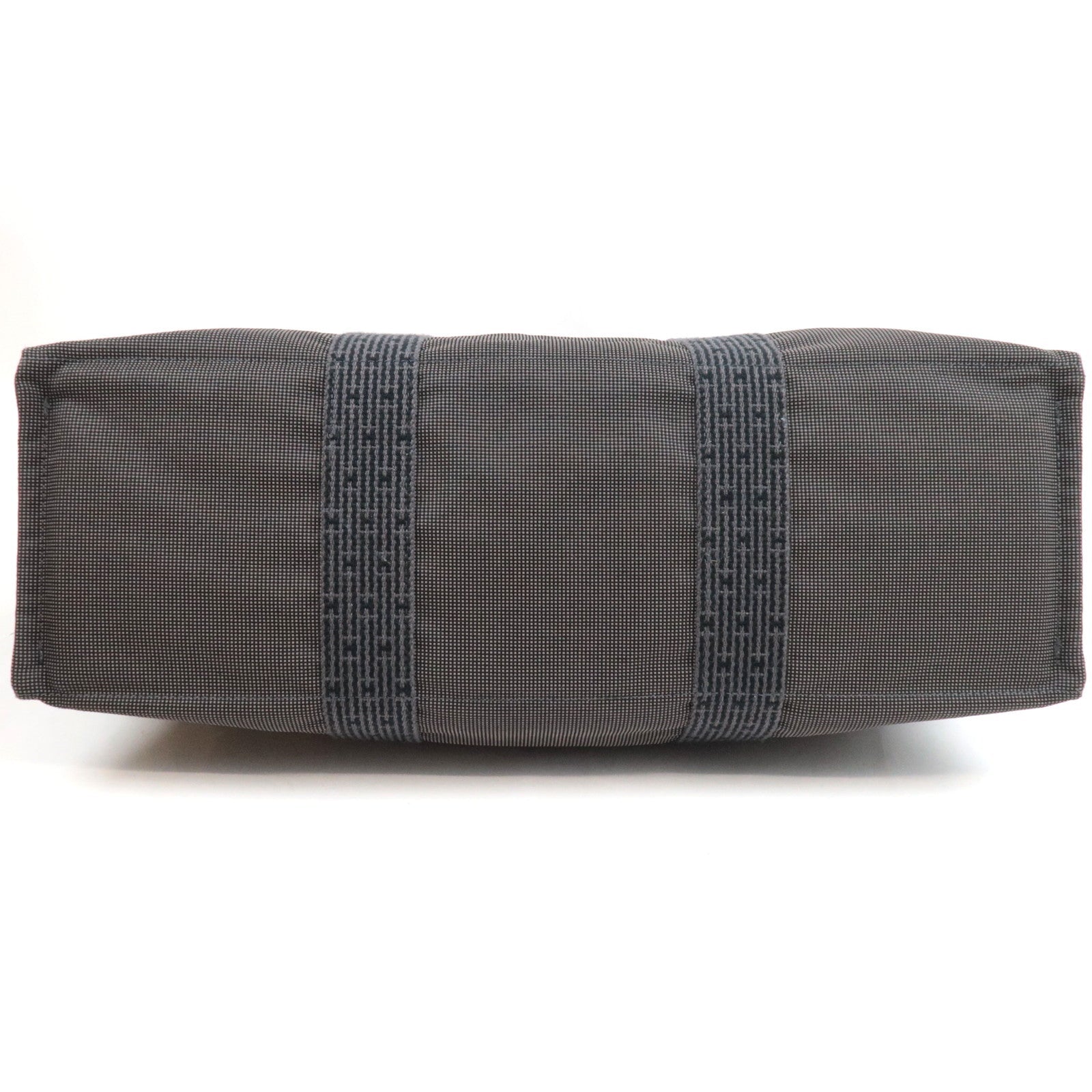HERMES Her Line GM Tote Bag Canvas Gray