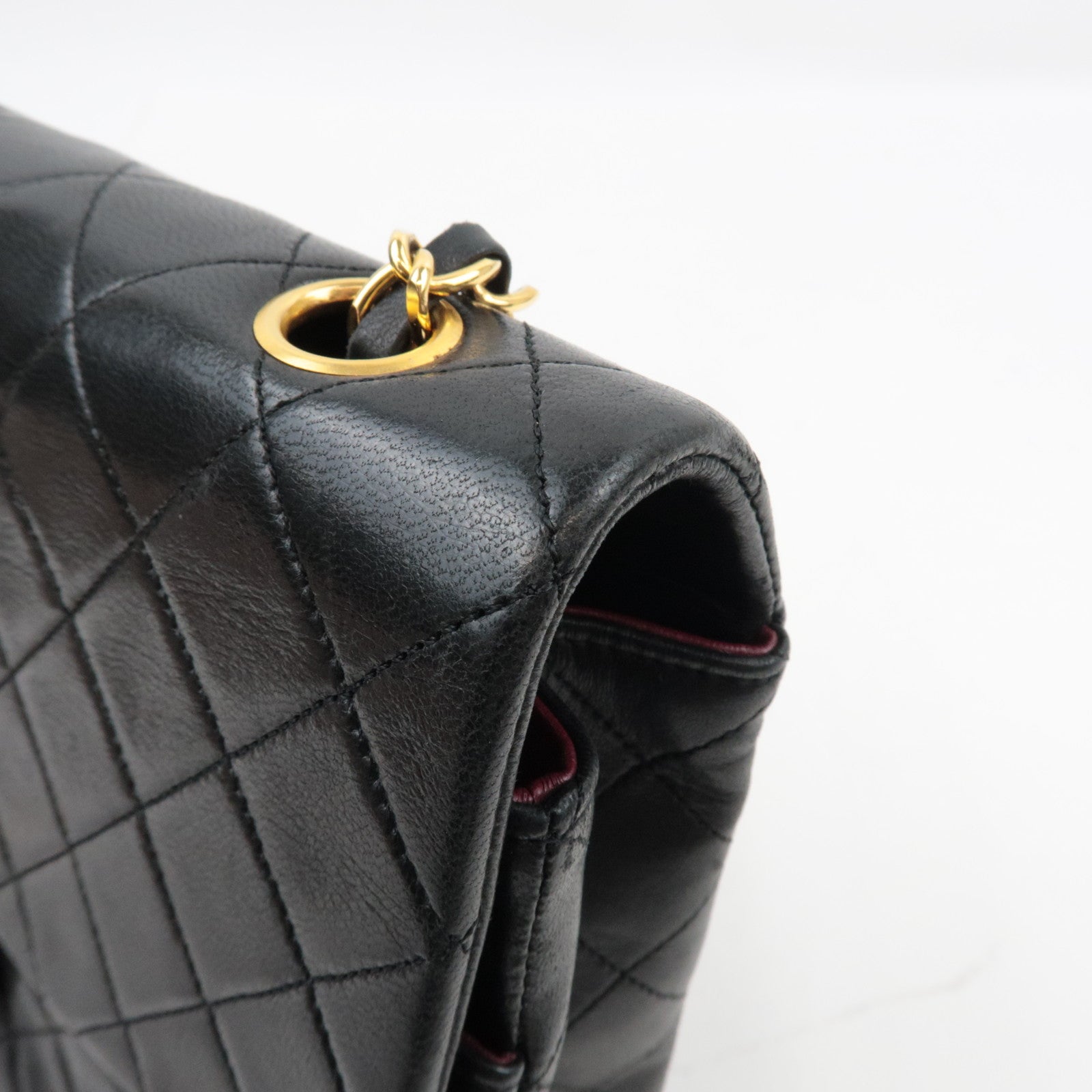 CHANEL Matelasse Double Chain Shoulder Bag Lambskin Black 1439244 *Dust Bag, G Card