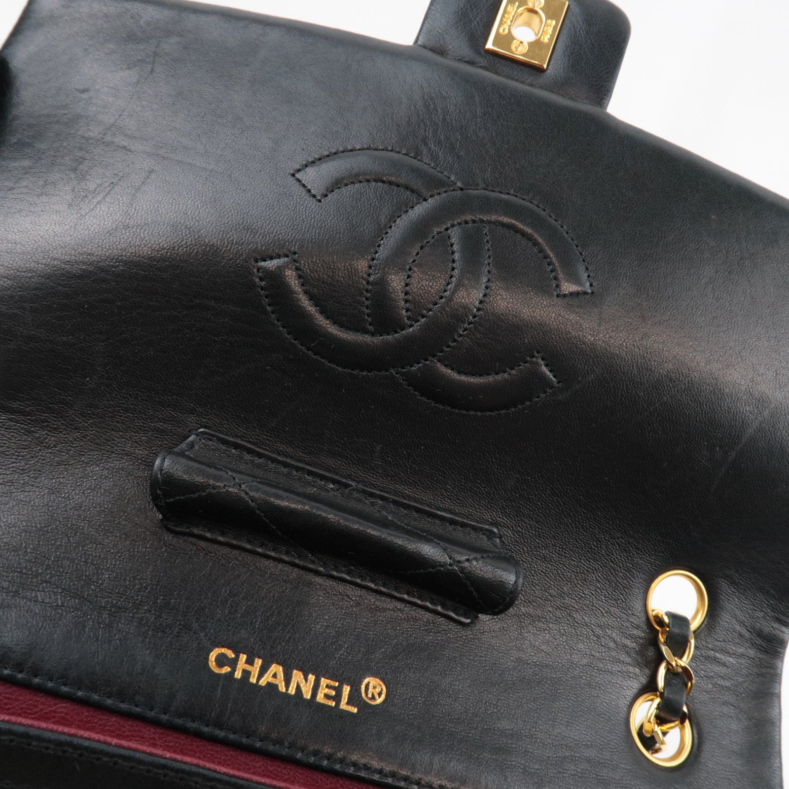 CHANEL Matelasse Double Chain Shoulder Bag Lambskin Black 1439244 *Dust Bag, G Card