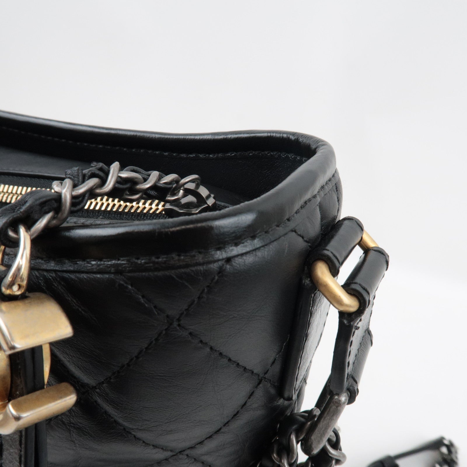 CHANEL Gabrielle Large Hobo Bag Calf Black A93825 24577060 *Dust Bag, G Card