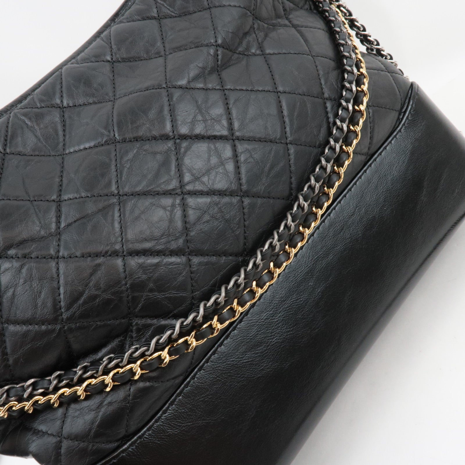 CHANEL Gabrielle Large Hobo Bag Calf Black A93825 24577060 *Dust Bag, G Card