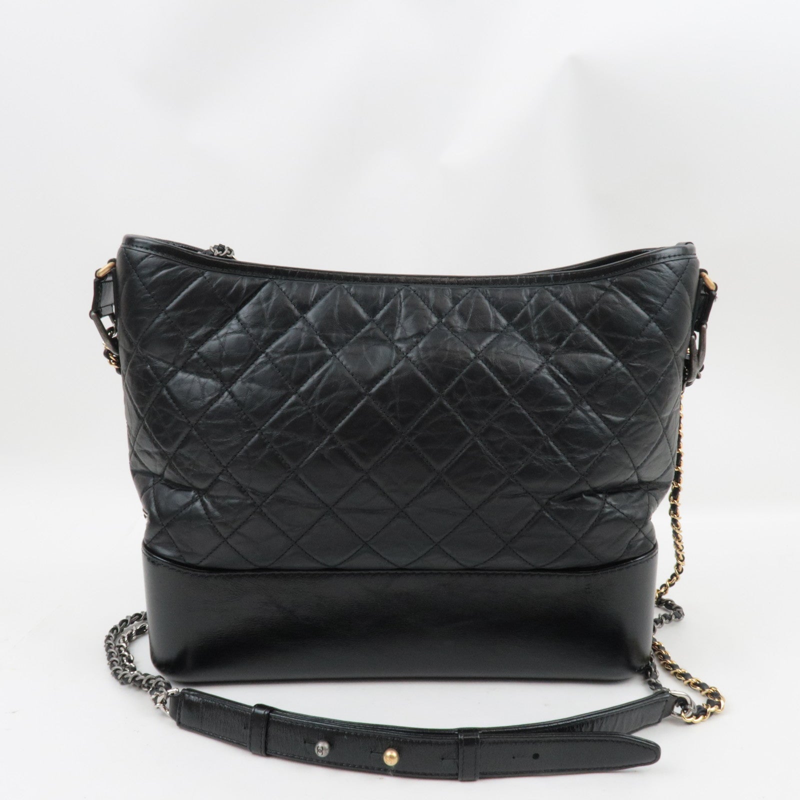 CHANEL Gabrielle Large Hobo Bag Calf Black A93825 24577060 *Dust Bag, G Card