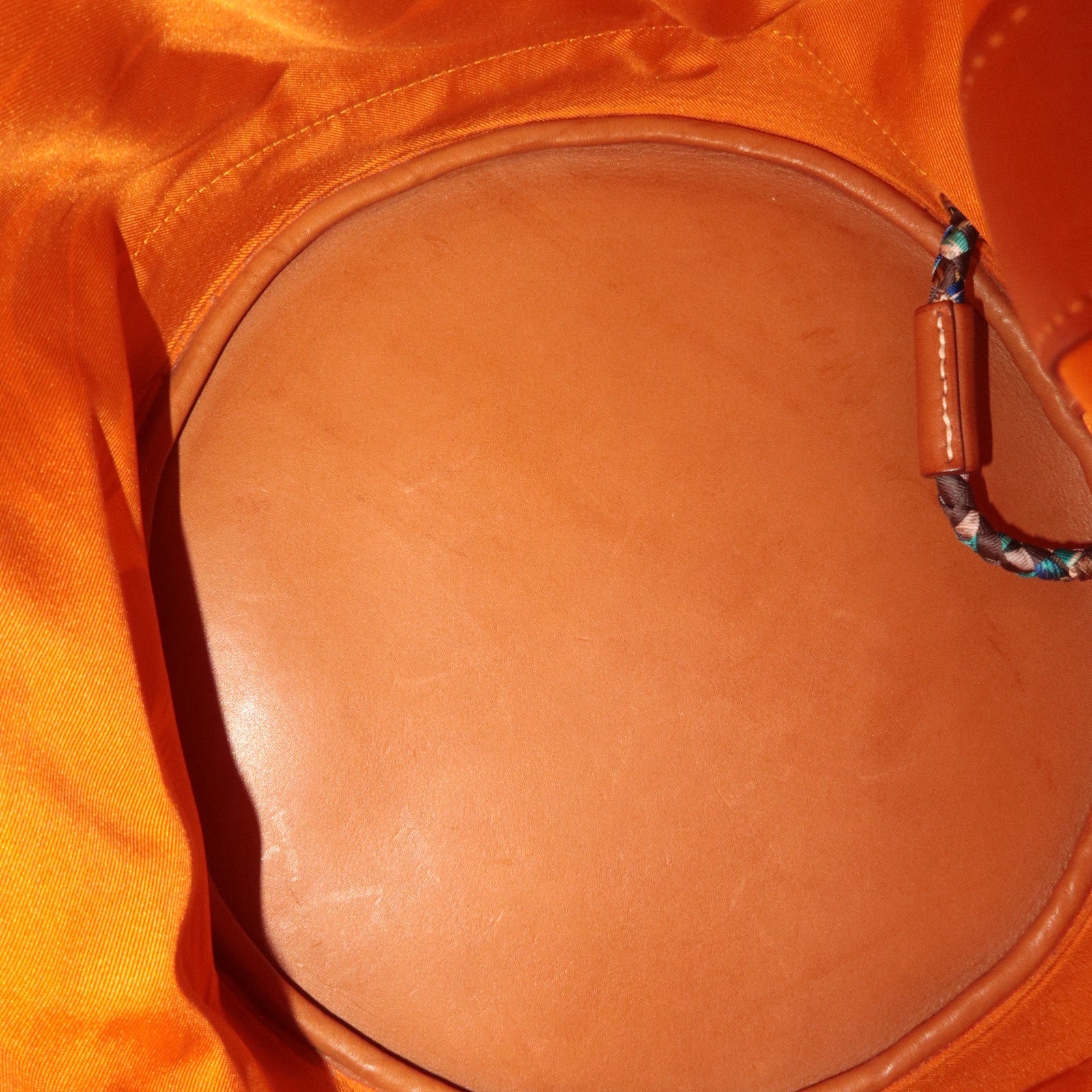 HERMES Soie Cool 22 Brazil Shoulder Bag □R Stamp (2014) Silk Leather Blue