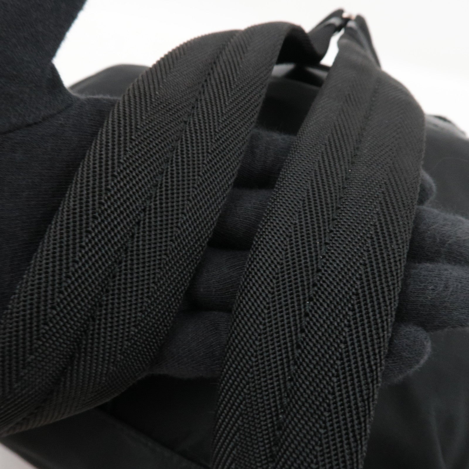 PRADA Backpack Nylon Leather Black B6677 *Guarantee card