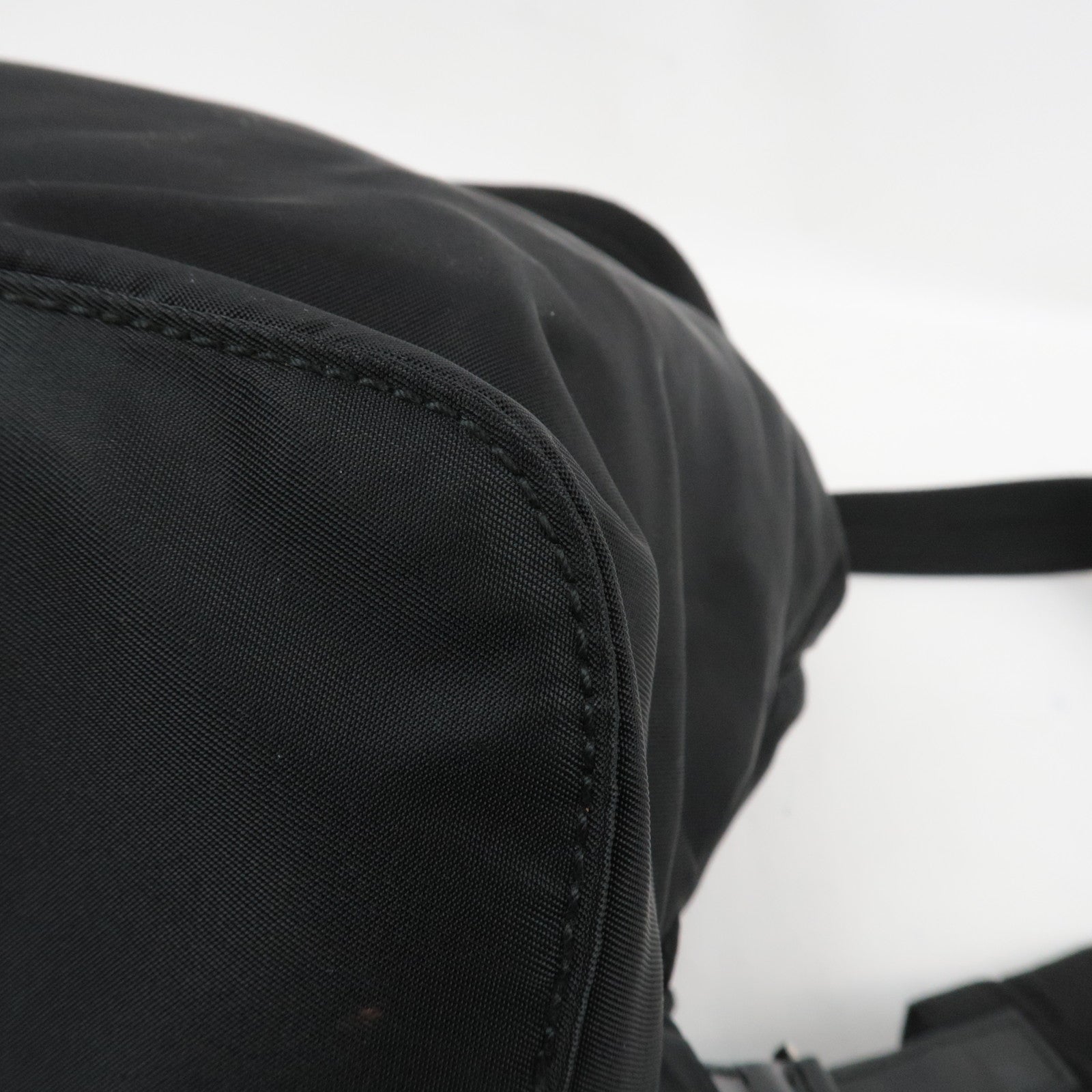 PRADA Backpack Nylon Leather Black B6677 *Guarantee card