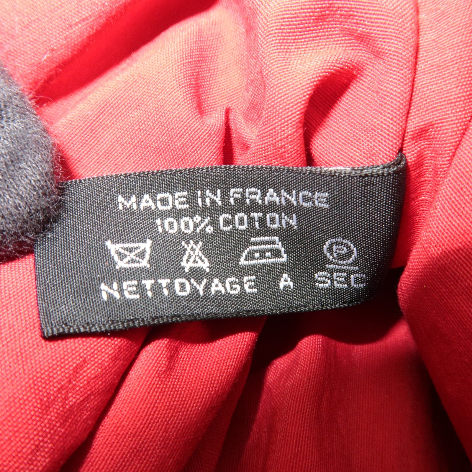 HERMES Bolide Pouch Mini 20 Cosmetic Pouch Canvas Leather Red