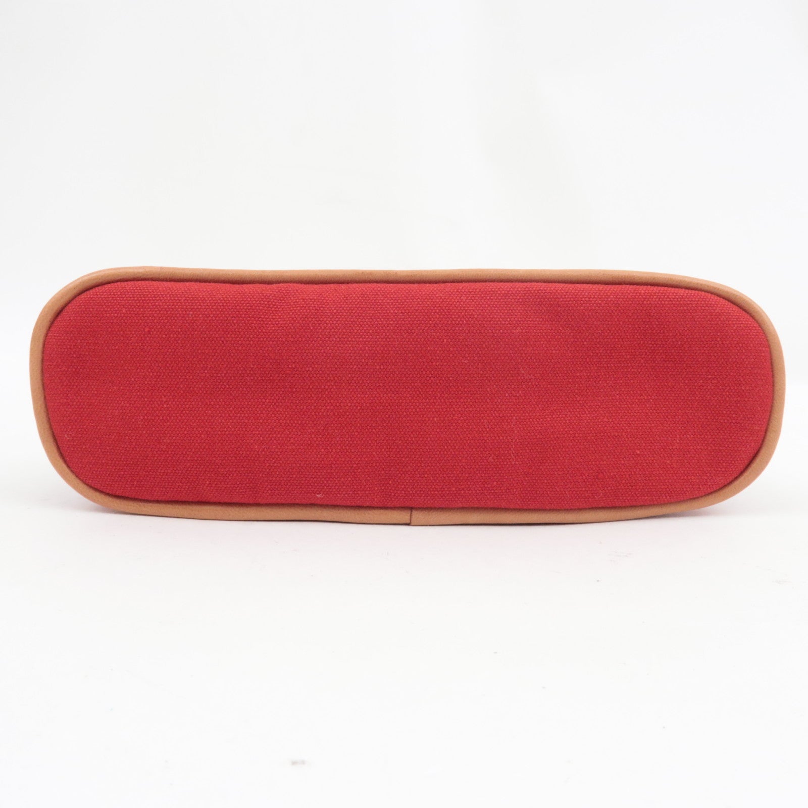 HERMES Bolide Pouch Mini 20 Cosmetic Pouch Canvas Leather Red