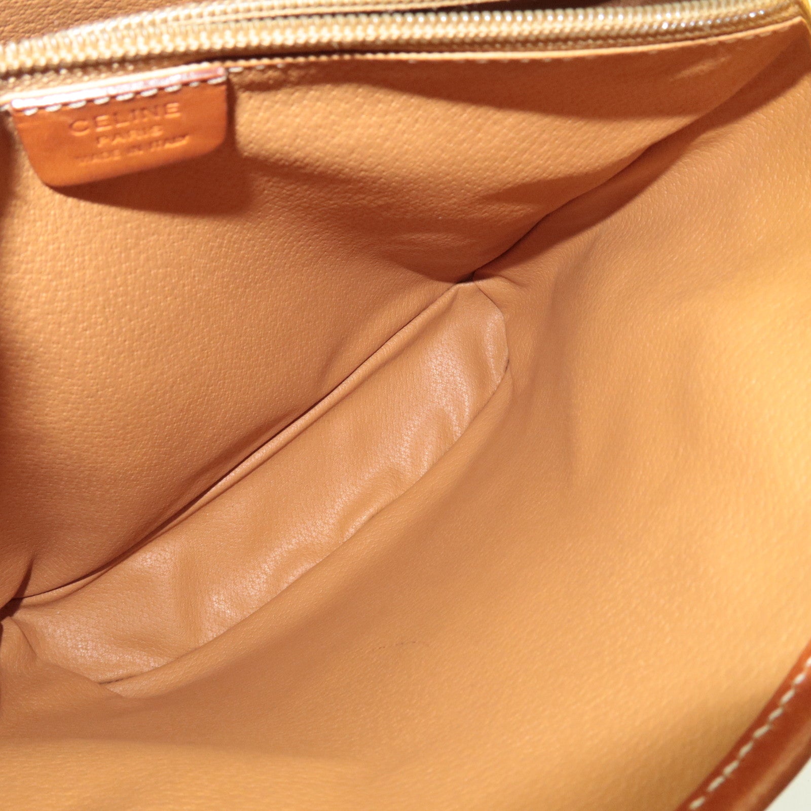 CELINE Macadam Tote Bag PVC Leather Brown