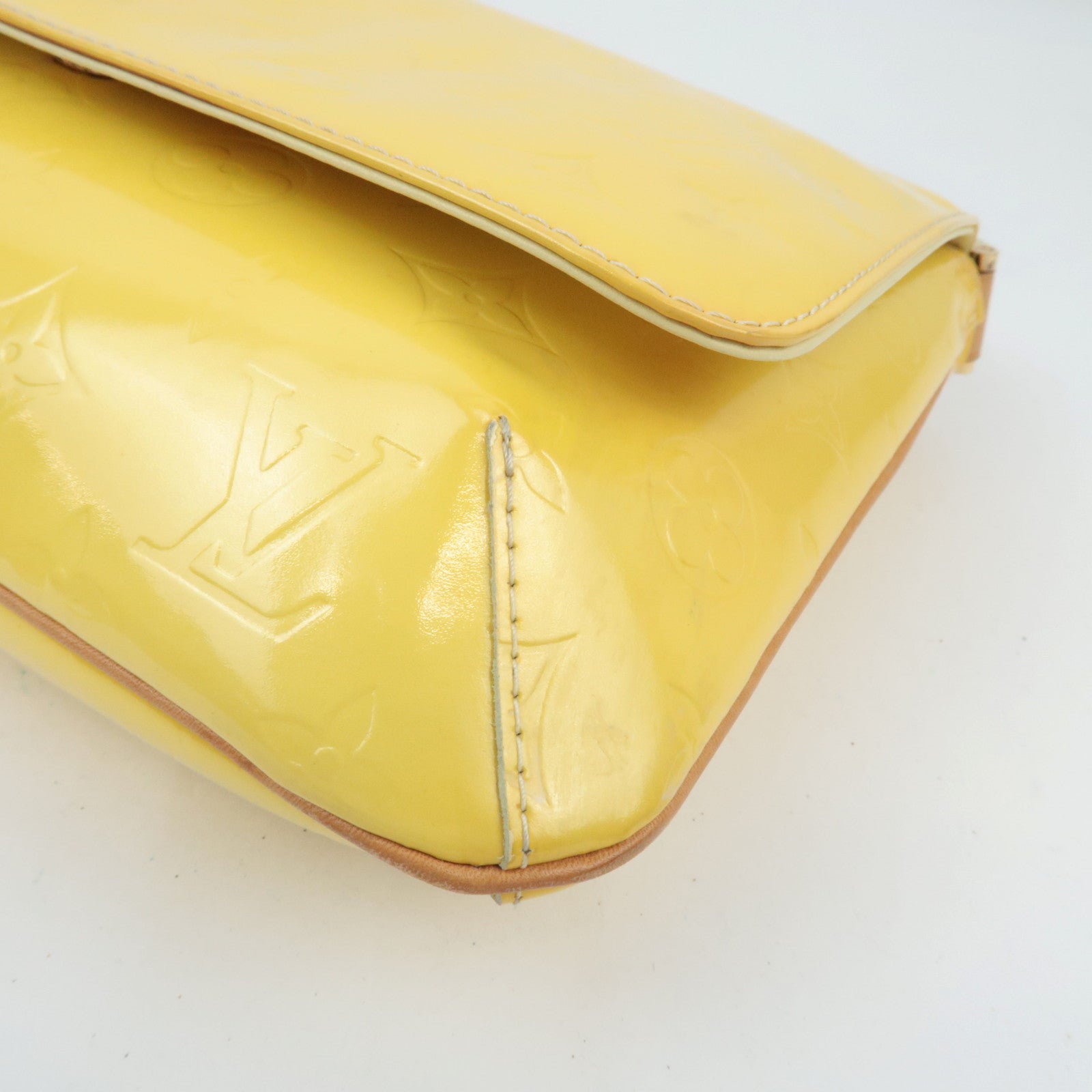 Louis Vuitton Monogram Vernis Thompson Street Shoulder Bag Lime Yellow M91071 CA0939 *Dust bag