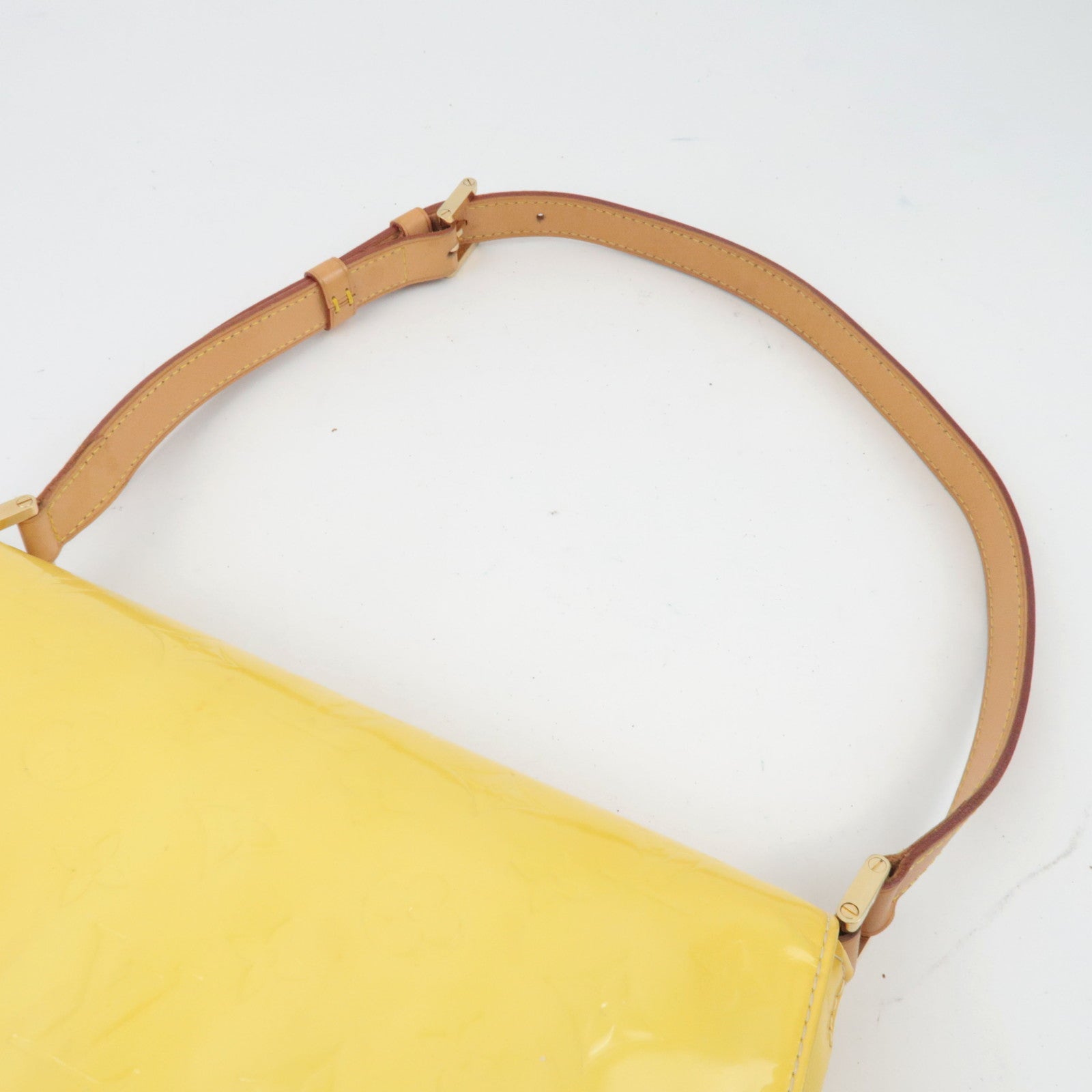 Louis Vuitton Monogram Vernis Thompson Street Shoulder Bag Lime Yellow M91071 CA0939 *Dust bag