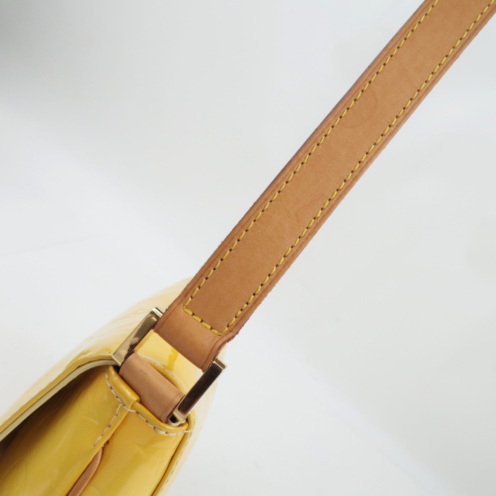 Louis Vuitton Monogram Vernis Thompson Street Shoulder Bag Lime Yellow M91071 CA0939 *Dust bag