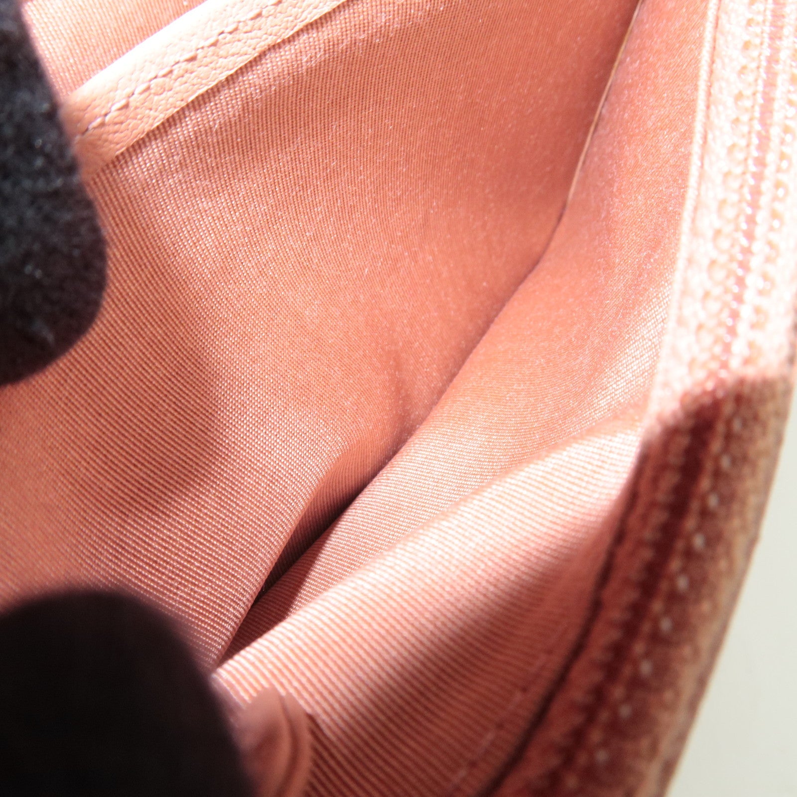 CHANEL Mademoiselle Matelasse Chain Wallet WOC Leather Pink A80972 26587340 *G card