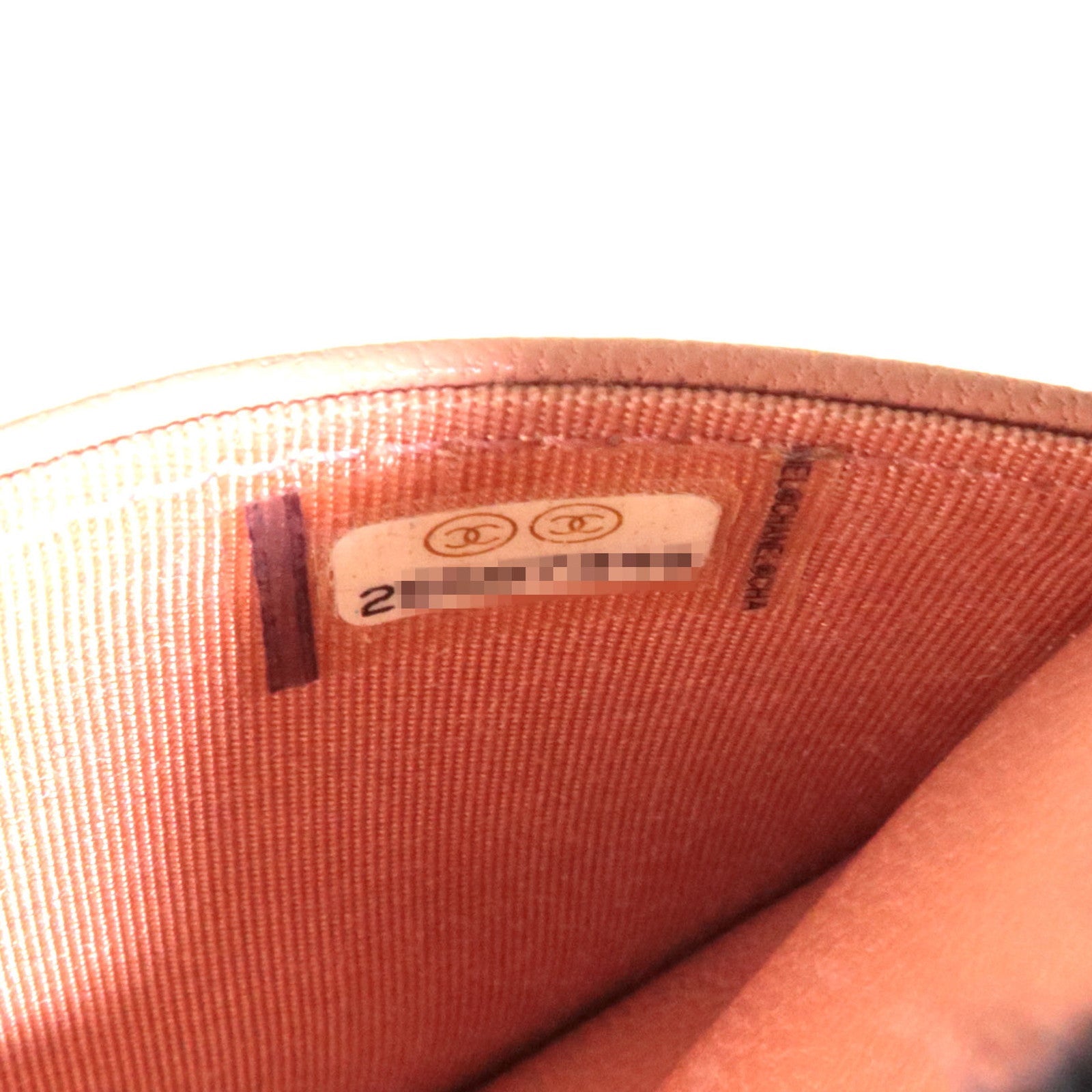 CHANEL Mademoiselle Matelasse Chain Wallet WOC Leather Pink A80972 26587340 *G card