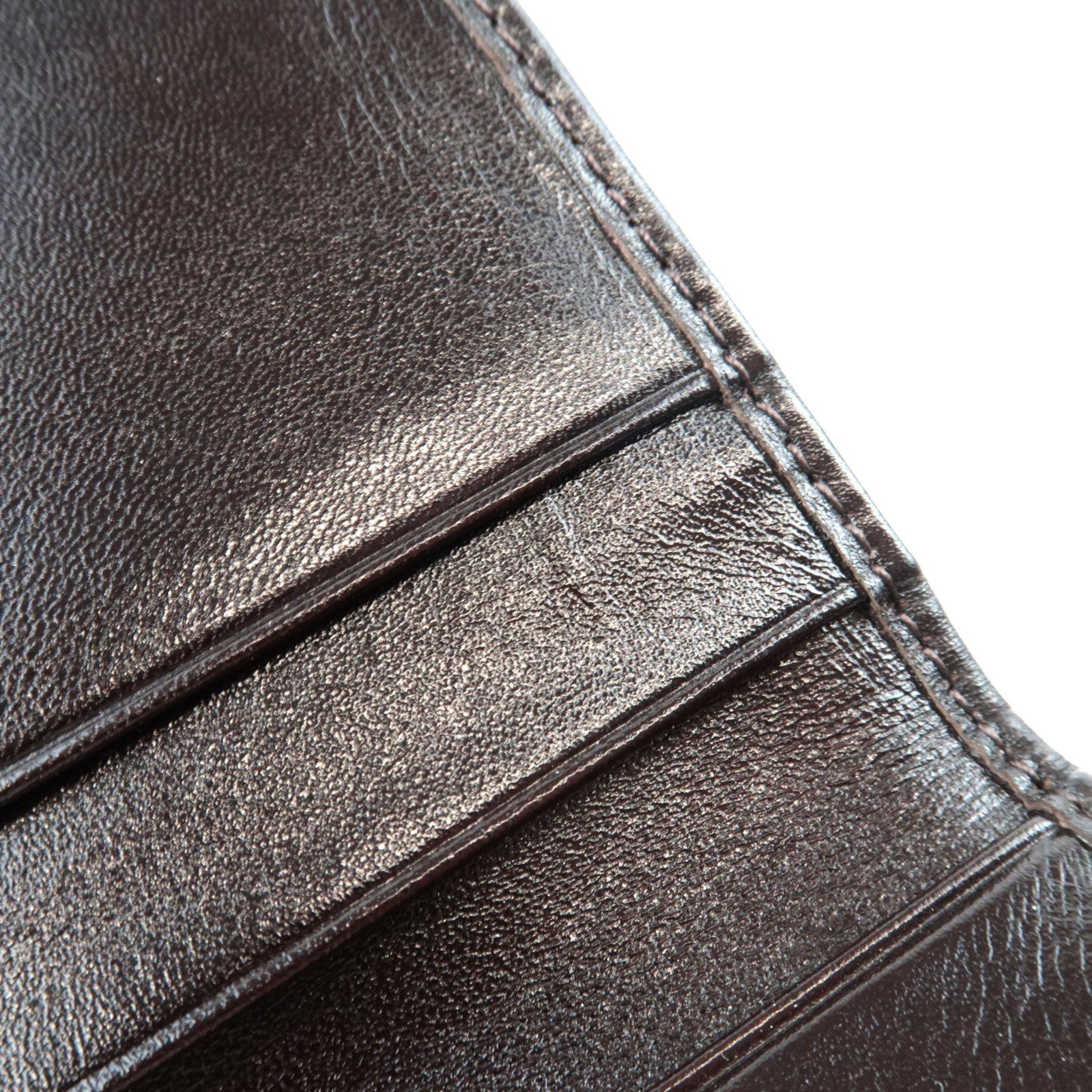 FENDI Zucca Double Hook Long Wallet Canvas Leather Brown Black