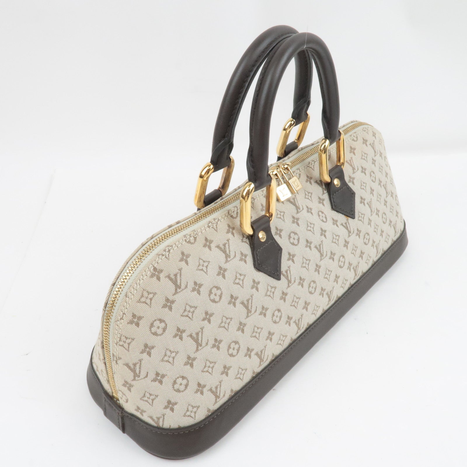 Louis Vuitton Monogram Mini Alma Long Hand Bag Khaki M92206 MI1011
