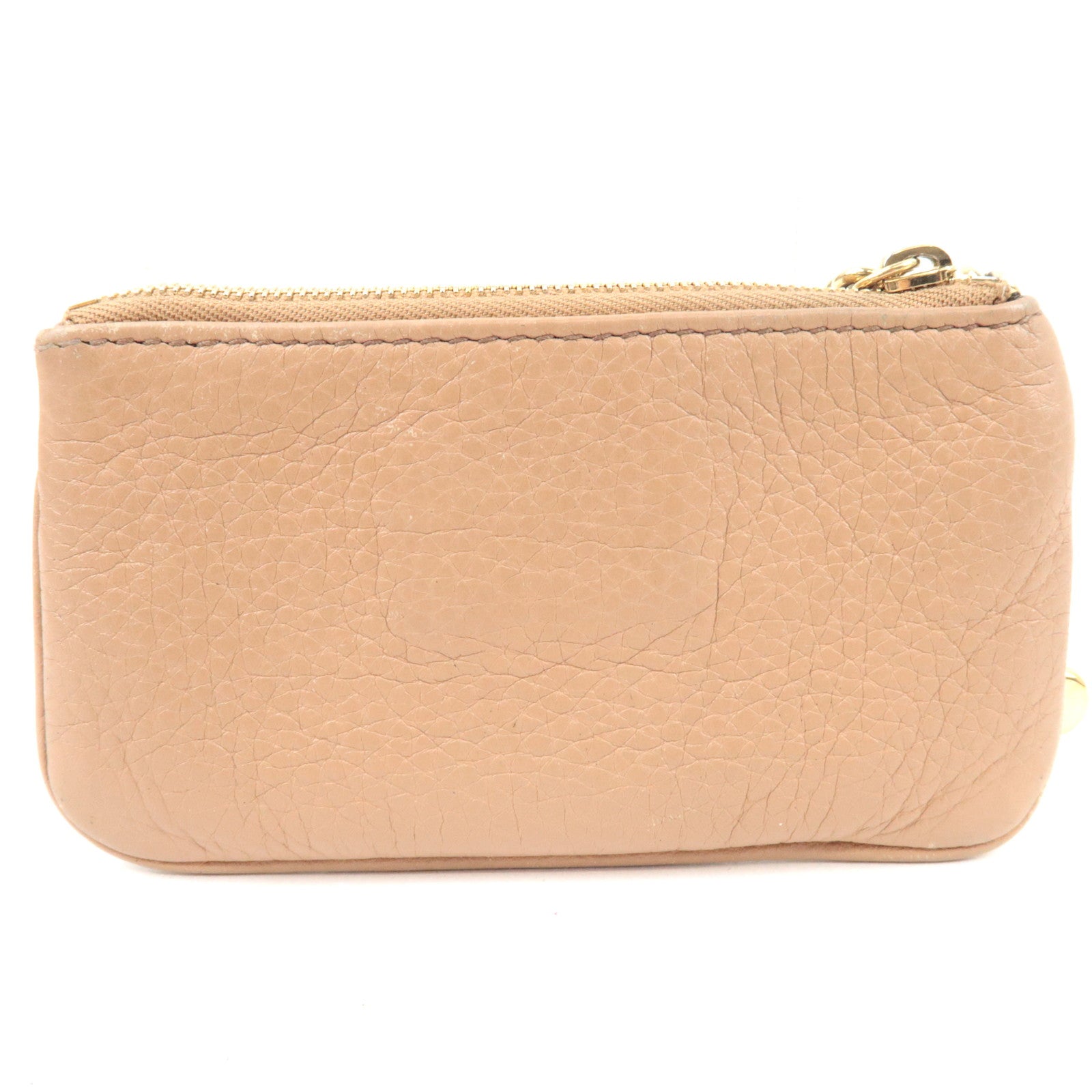 GUCCI Soho Interlocking G Coin Case Leather Beige 354358