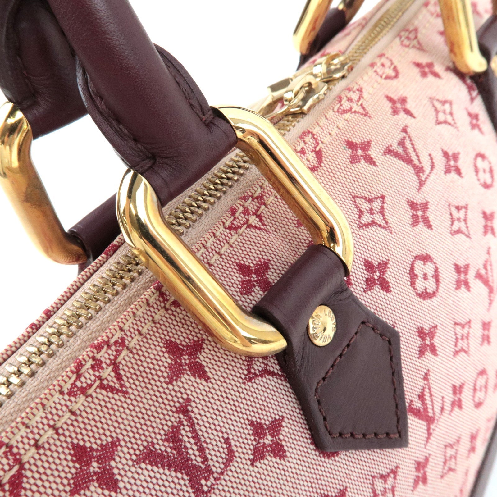 Louis Vuitton Monogram Mini Alma Long Hand Bag Cerises M92207 AR1001