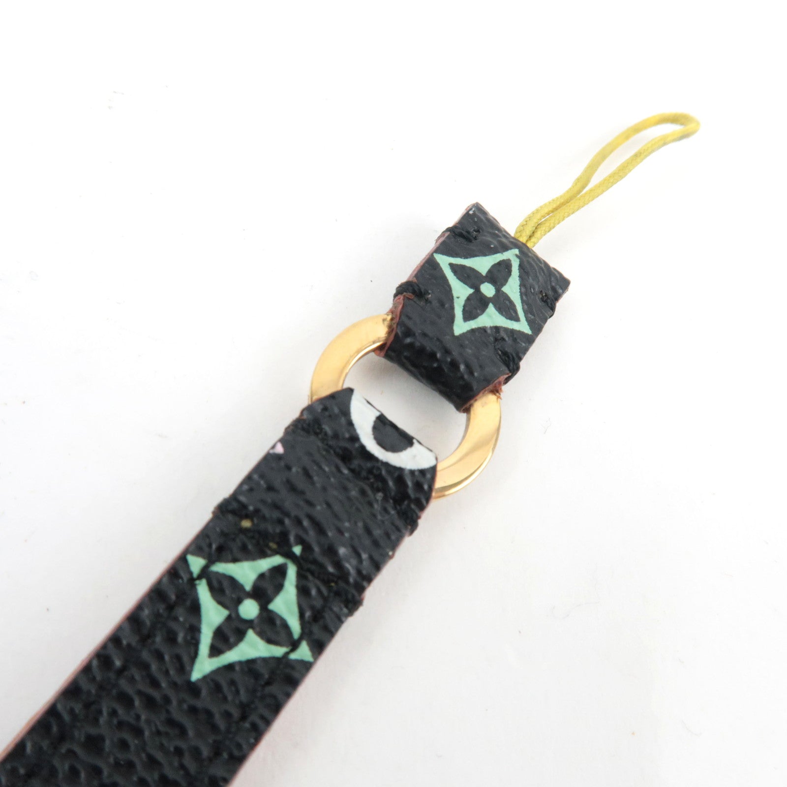 Louis Vuitton Monogram Multicolor Dragonne Telephone Phone Strap Noir M92598 BU0094