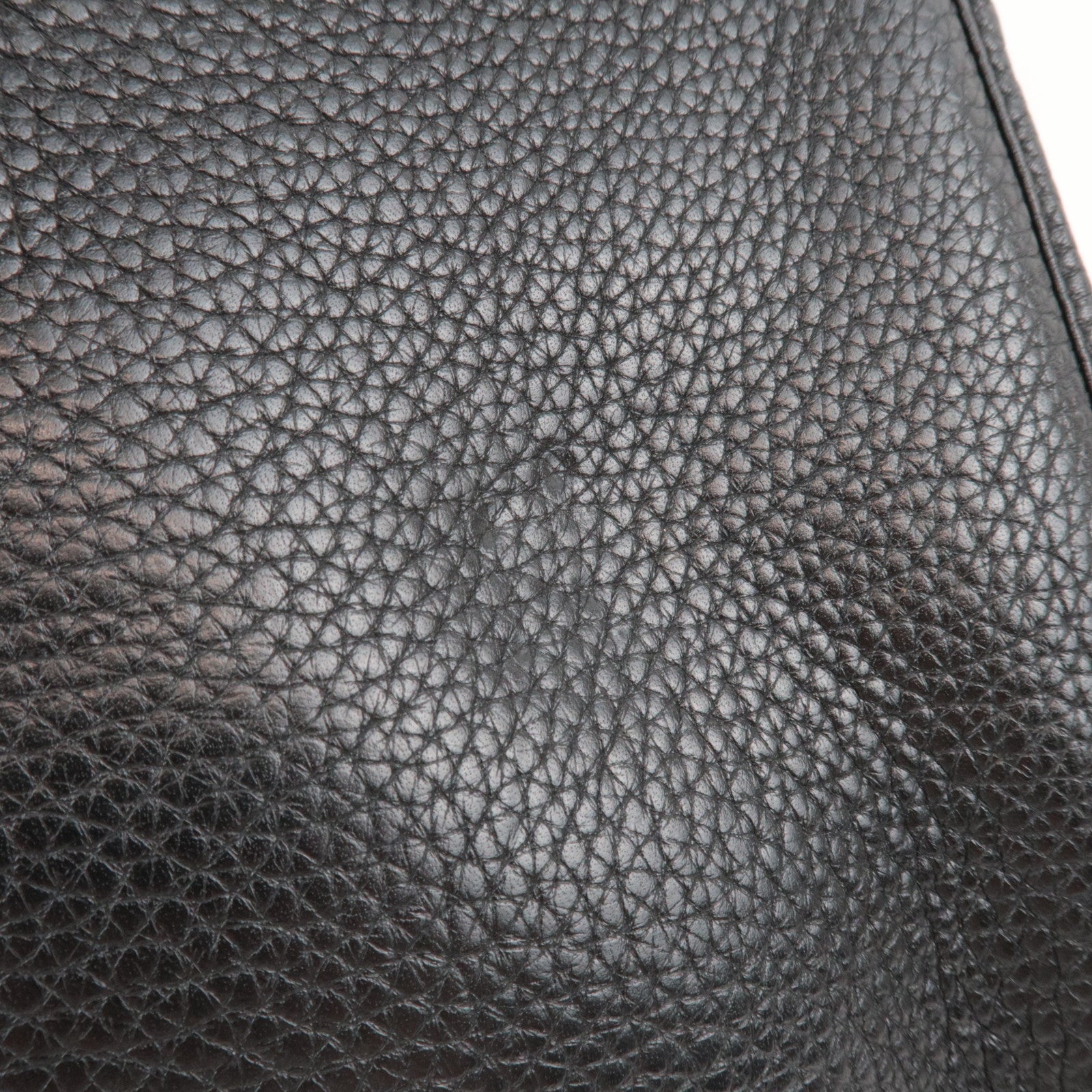 HERMES Evelyn 3 PM □O Stamp (2011) Taurillon Clemence Black Silver HDW *Strap