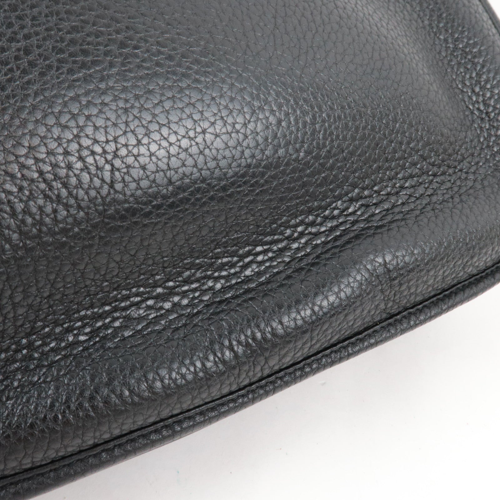 HERMES Evelyn 3 PM □O Stamp (2011) Taurillon Clemence Black Silver HDW *Strap